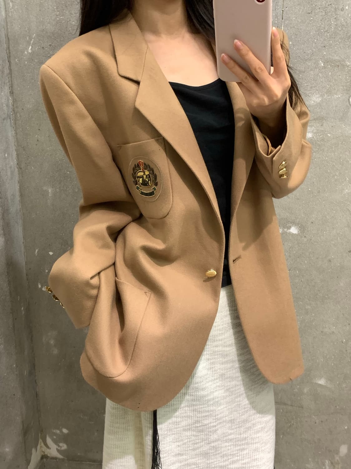 Burberry 버버리 베이지브라운 울 싱글 자켓 상품이미지2