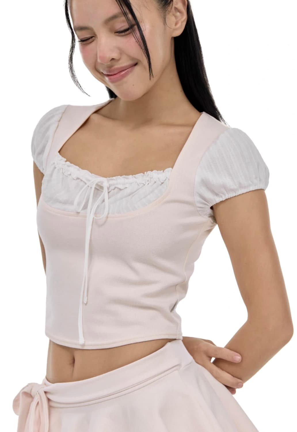 클리시어 Romance layered top, Pink 상품이미지1