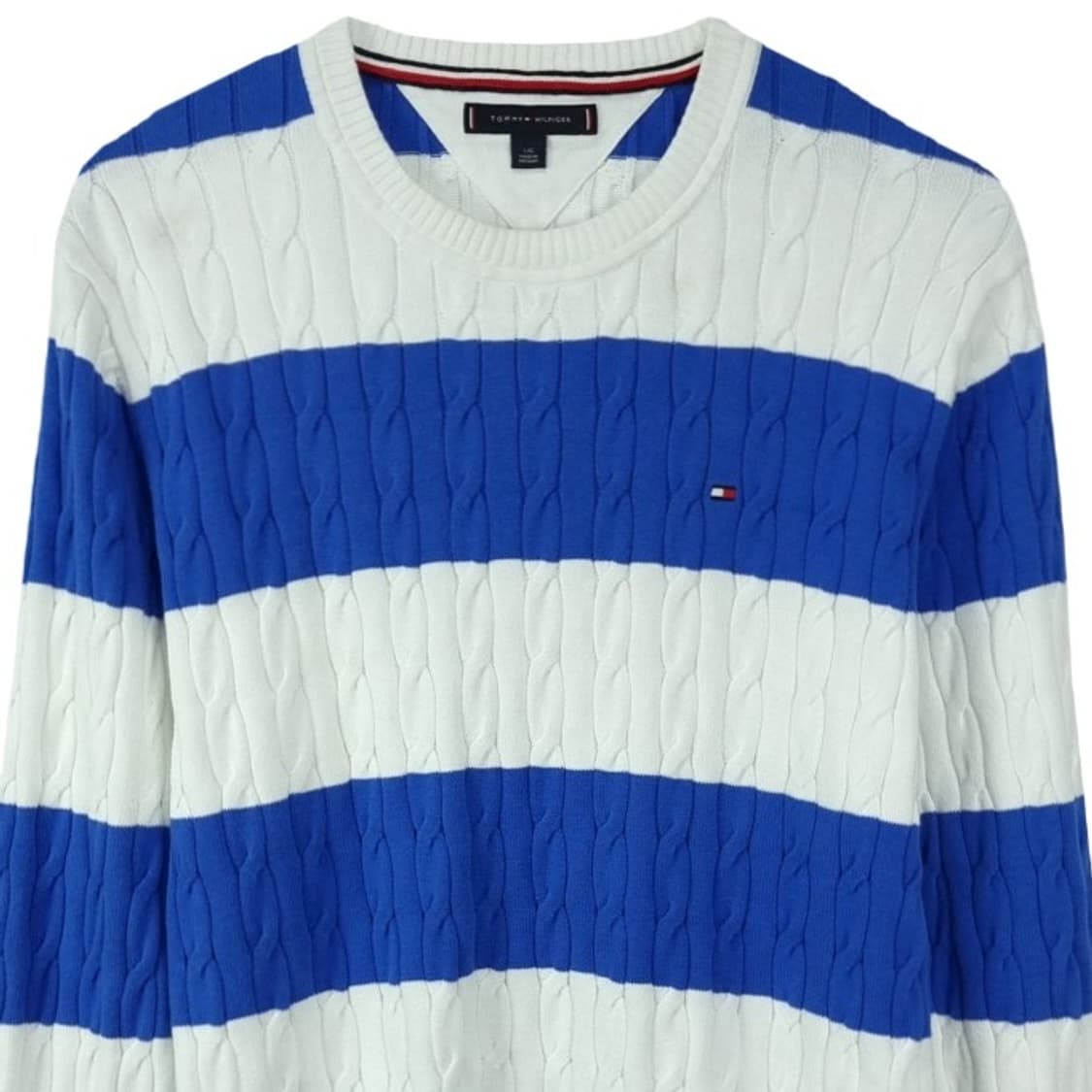 [타미힐피거] 스몰 로고 자수 스트라이프 니트 M19227 상품이미지4