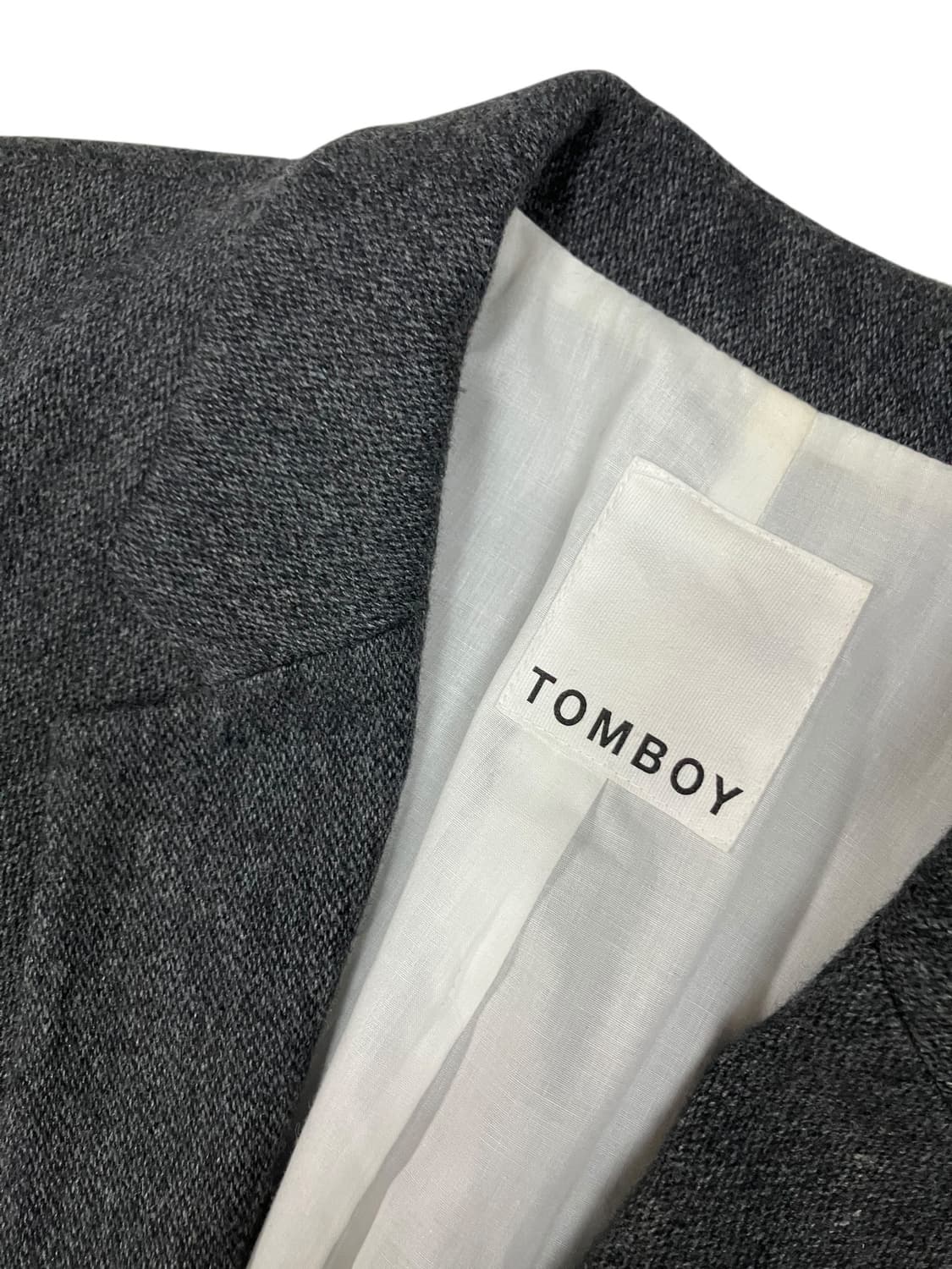 톰보이 차콜 그레이 롱 코트 F 상품이미지3