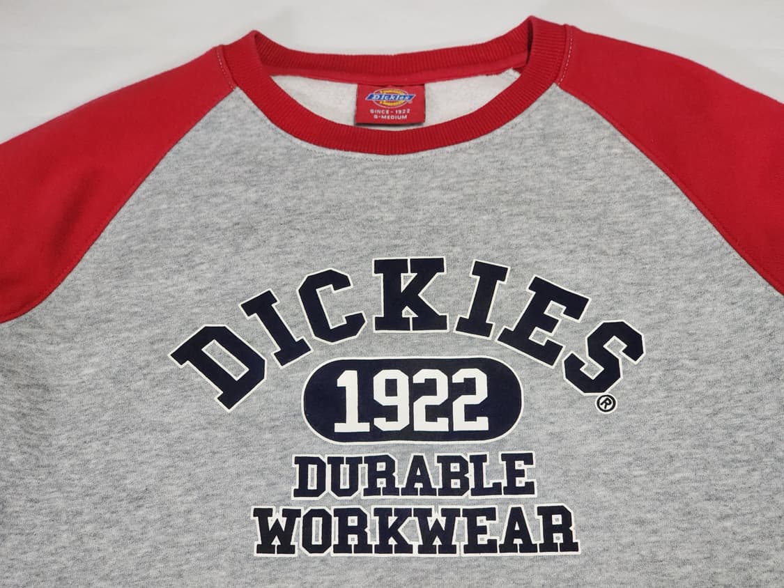 디키즈 회색-빨강 맨투맨 M 상품이미지1