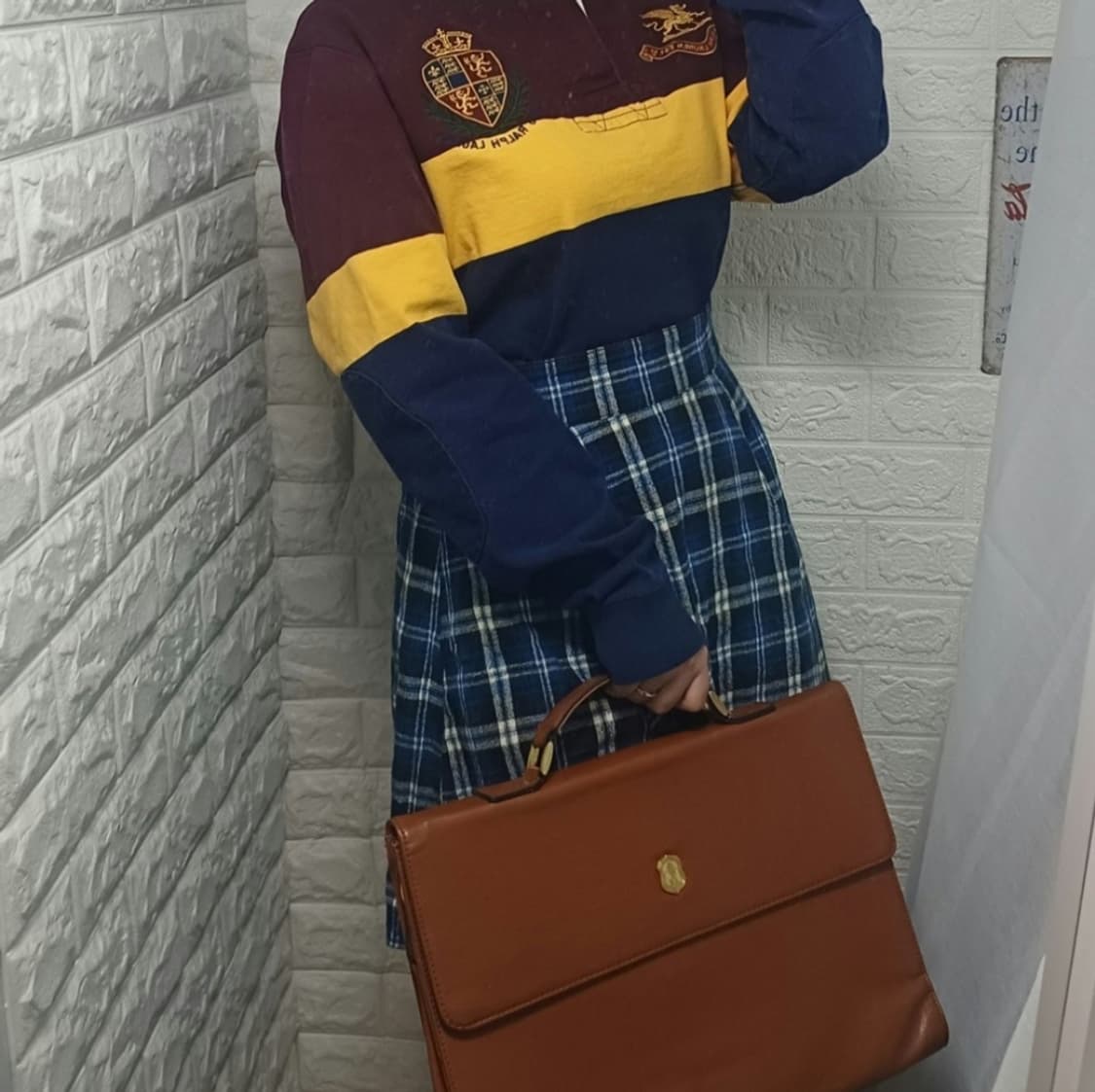 호그와트st 레더 브리프 백 상품이미지1