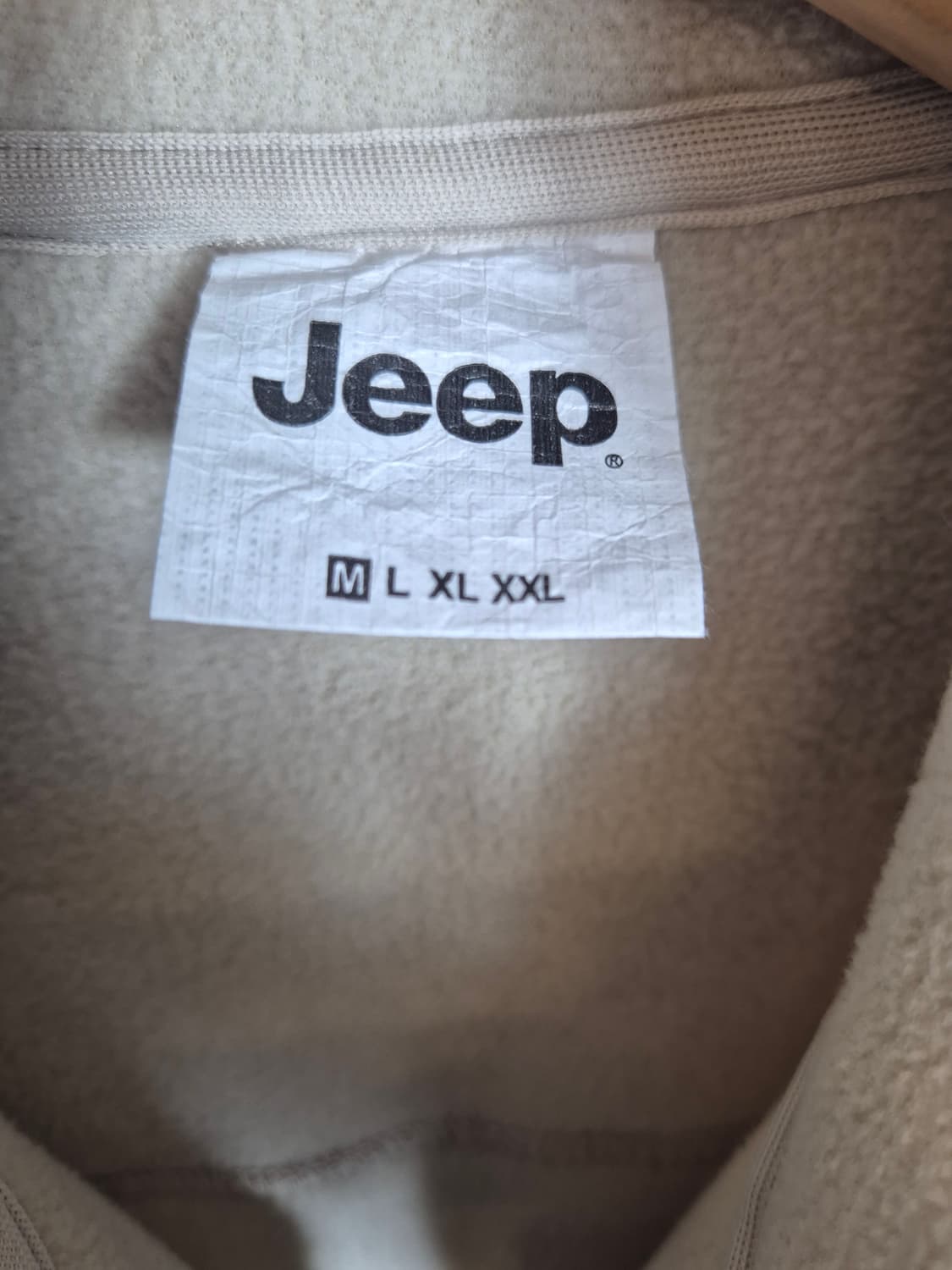 M ) Jeep 뽀글이 플리스 베스트 아이보리 상품이미지3