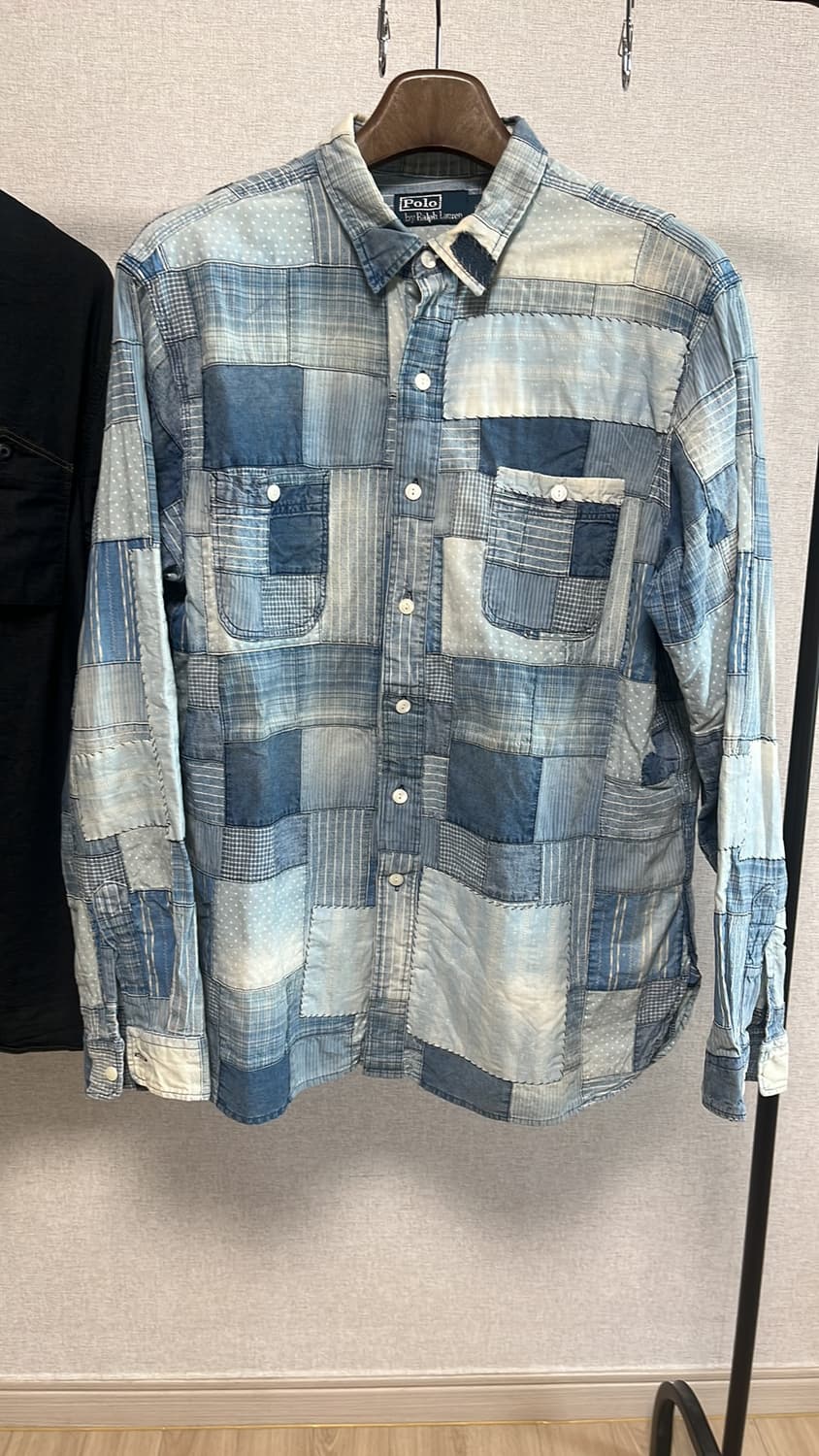 폴로 데님 패치워크 셔츠 L 상품이미지1