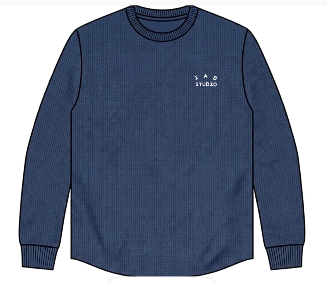 아이앱 와플 롱 슬리브 네이비 L 상품이미지1