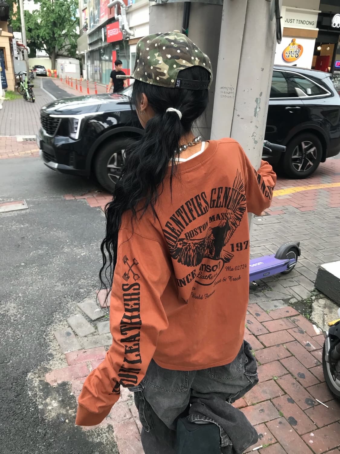 ☠️ 밴슨 프린팅 브라운 !! 롱슬리브 ☠️ 상품이미지2