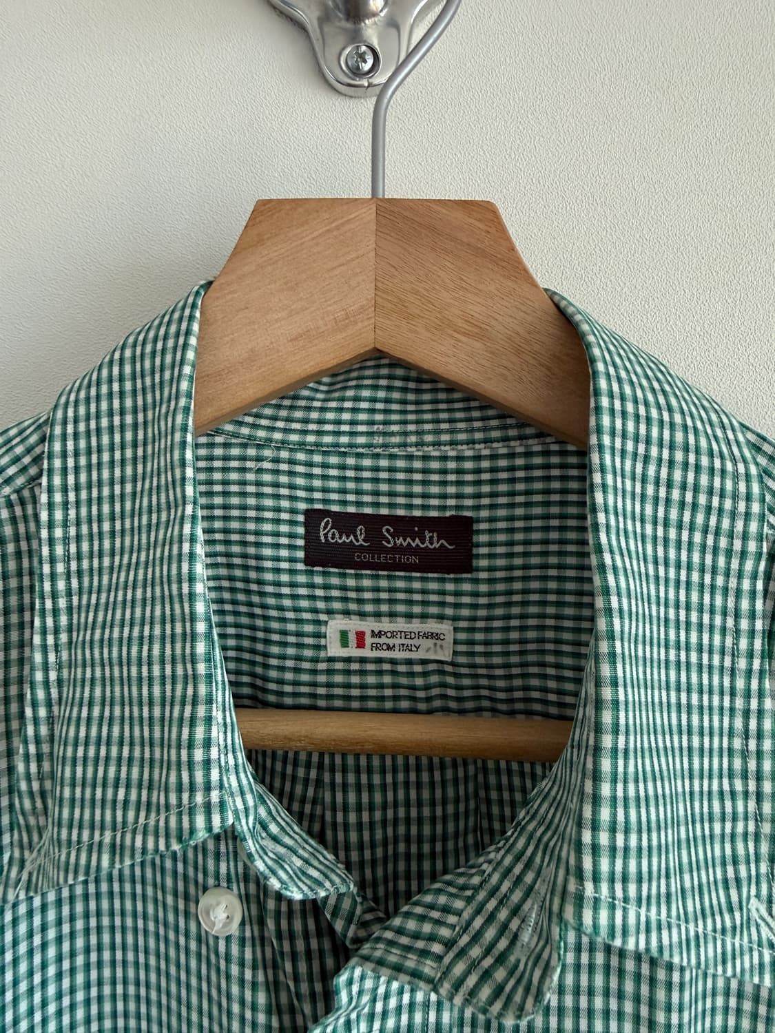 폴스미스(Paul smith) 깅엄체크 셔츠(단추라인 부분 원단 손상) 상품이미지7