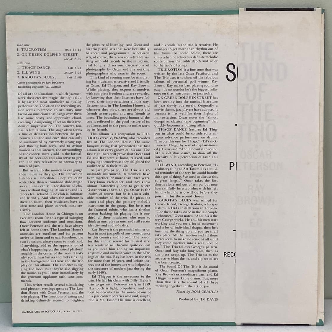 (LP) Oscar Peterson - The Sound Of.. 상품이미지2