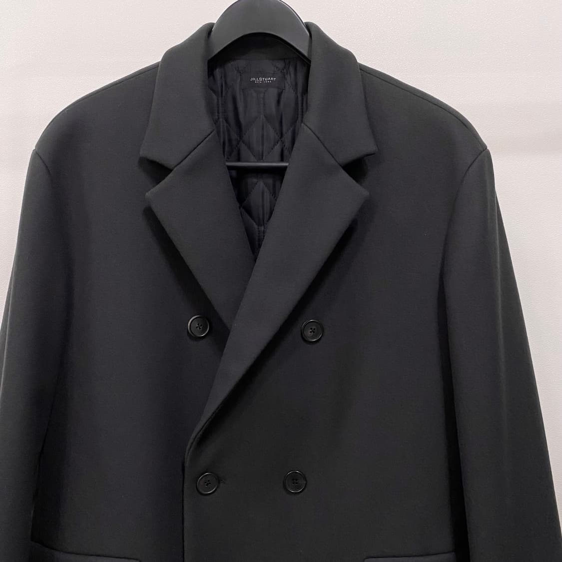 질스튜어트 뉴욕 울 캐시미어 더블 코트 챠콜그레이 상품이미지3