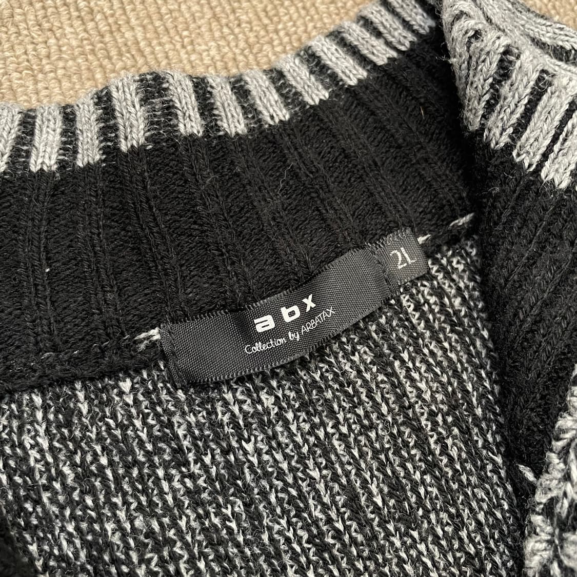 abx japan 헨리넥 니트 XL 상품이미지4