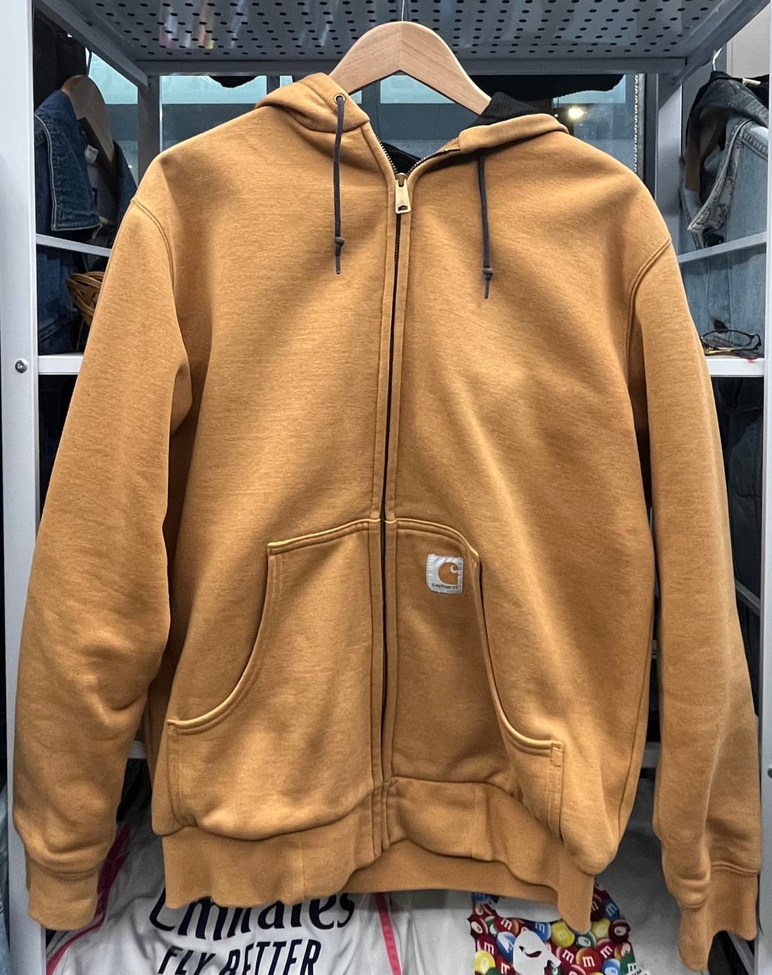 칼하트 브라운 써멀 후드집업 상품이미지1