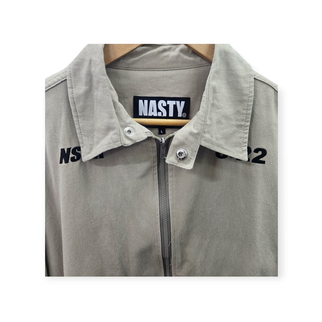 NASTY 빈티지 집업 자켓 베이지 상품이미지3