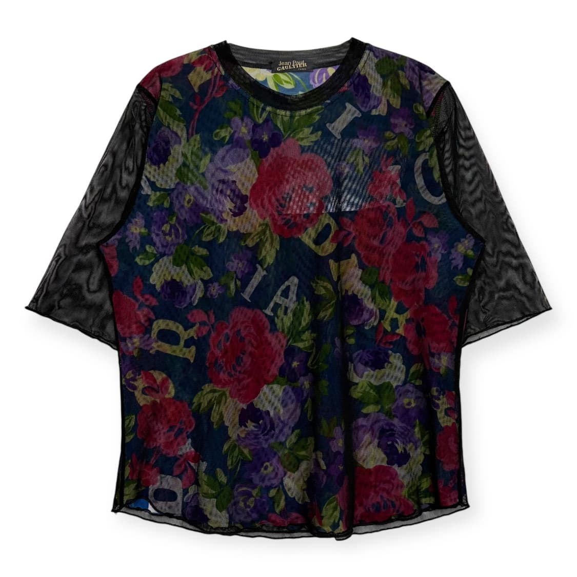 장폴고티에 파워네트 레이어드 메쉬 반팔 티셔츠 상품이미지1