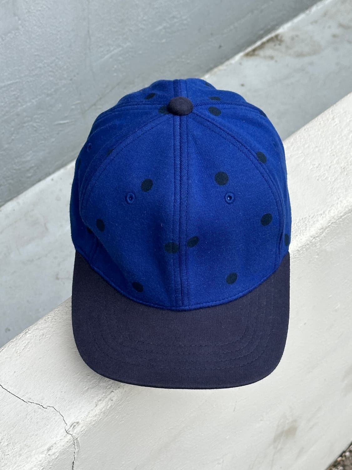 [F] 빈폴 도트패턴 블루네이비 볼캡 모자 상품이미지1
