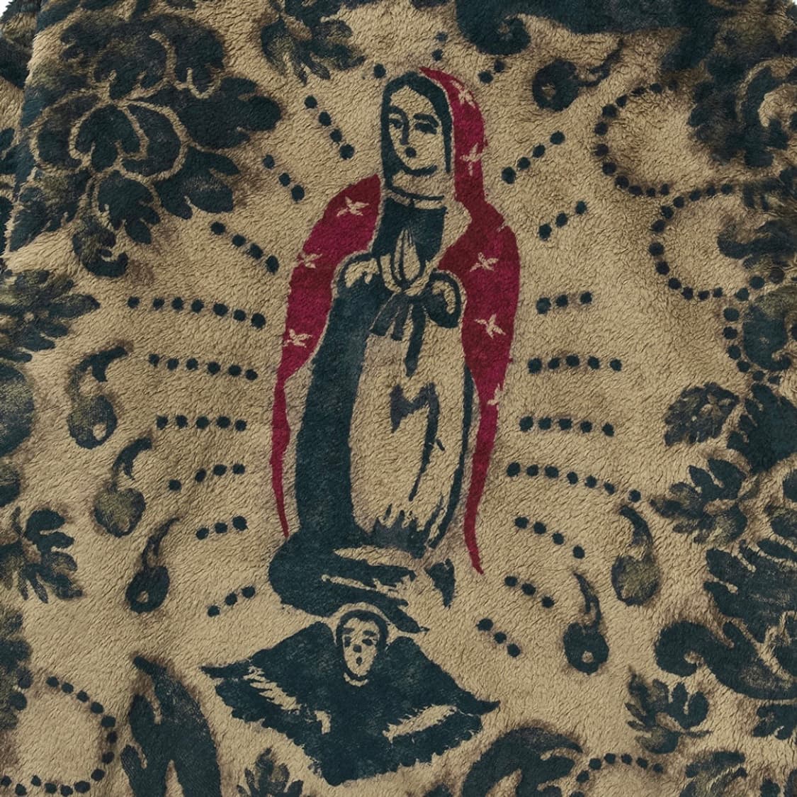 캐피탈 다마스크 패턴 마리아 플리스 집 블루종 베이지 상품이미지3