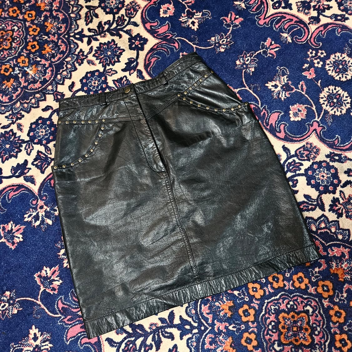 Dorothée Bis 90's 빈티지 빈램스킨 스터드 스커트 상품이미지2