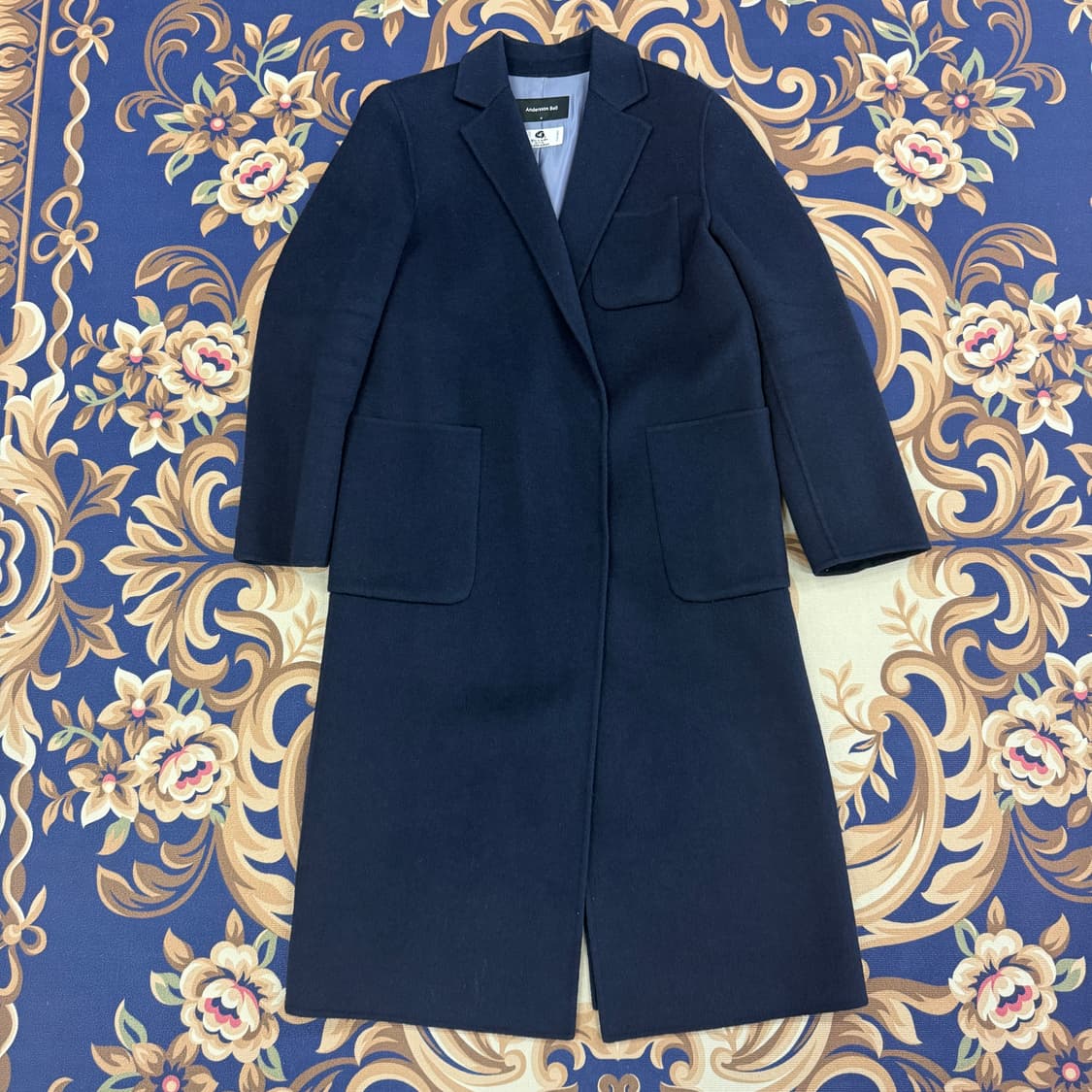 (우먼즈M)앤더슨벨 Andersson Bell 원포켓 울 코트(네이비) 상품이미지1