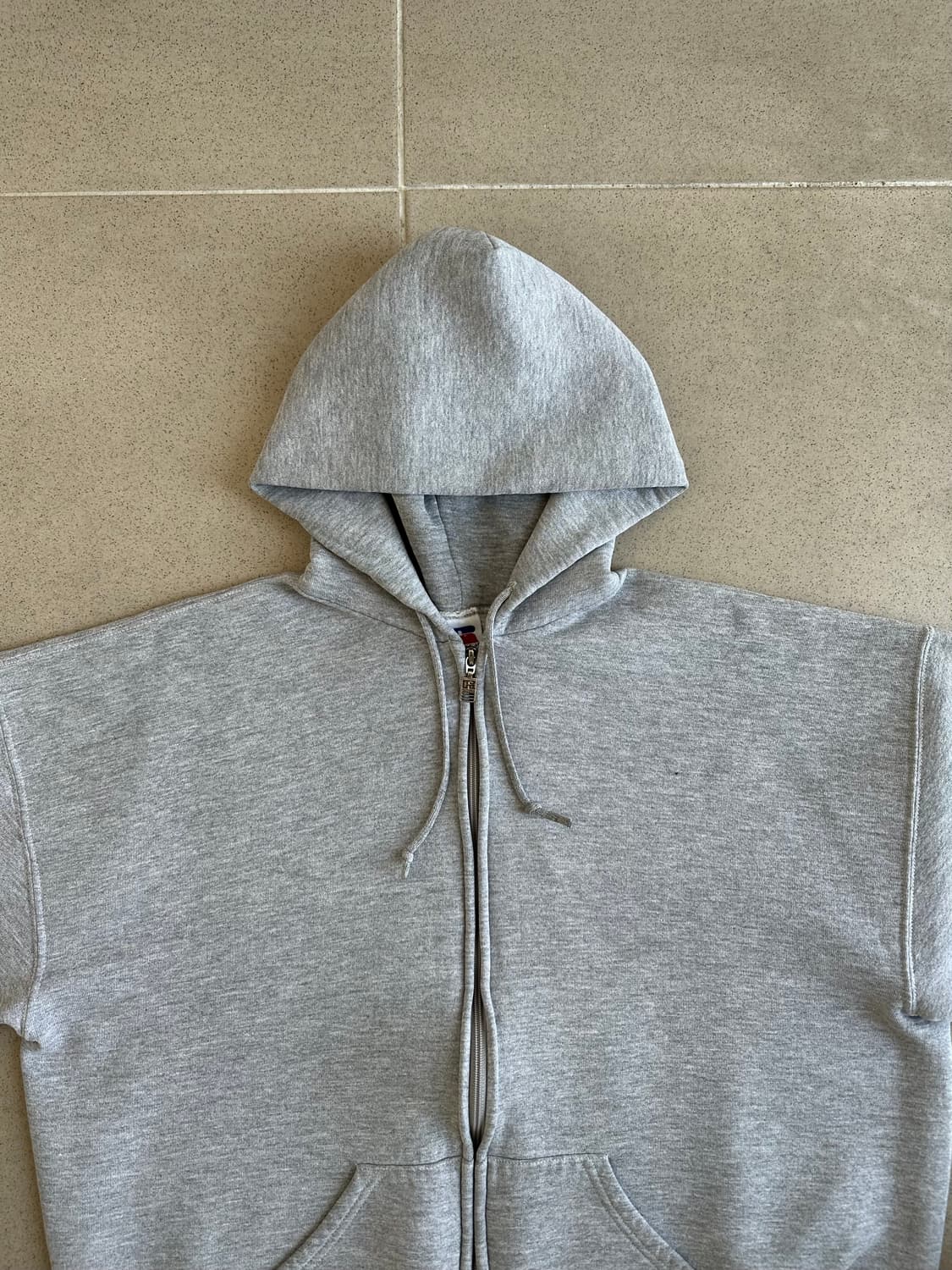 90s 빈티지 러셀 후드집업 그레이 XL 상품이미지4