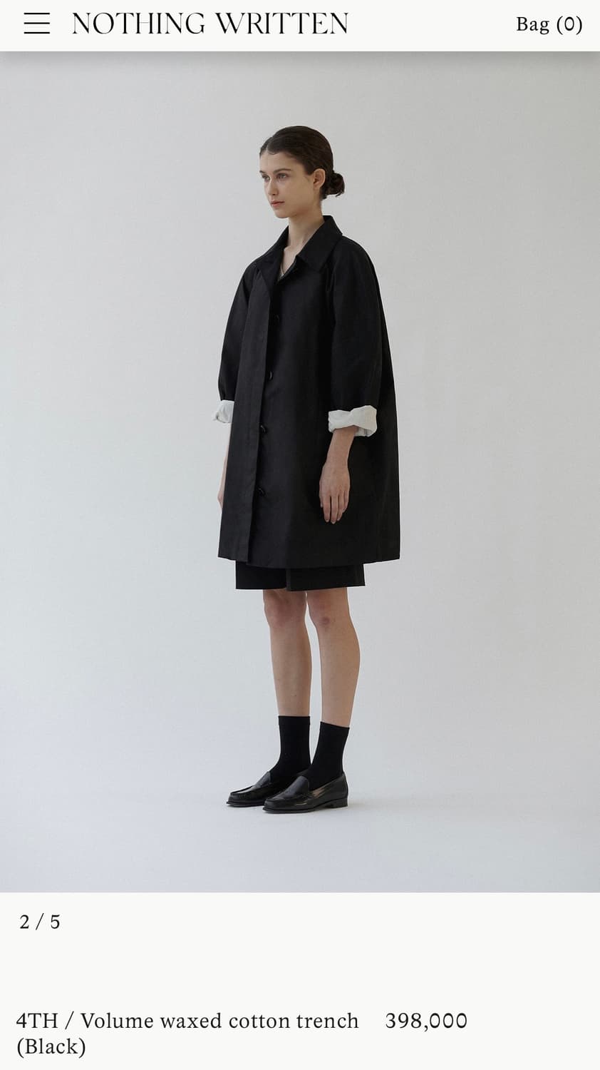 낫띵리튼 볼륨 왁스 트렌치 코트 상품이미지3