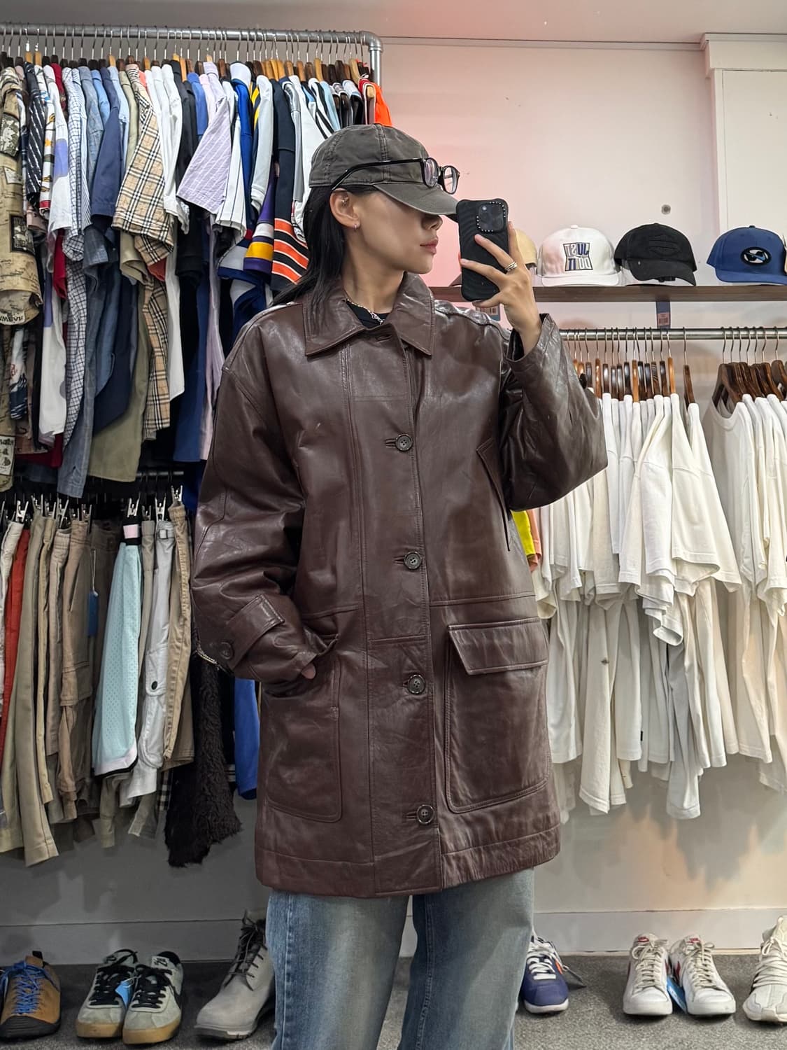 00s 폴스미스 레더 코트 상품이미지6
