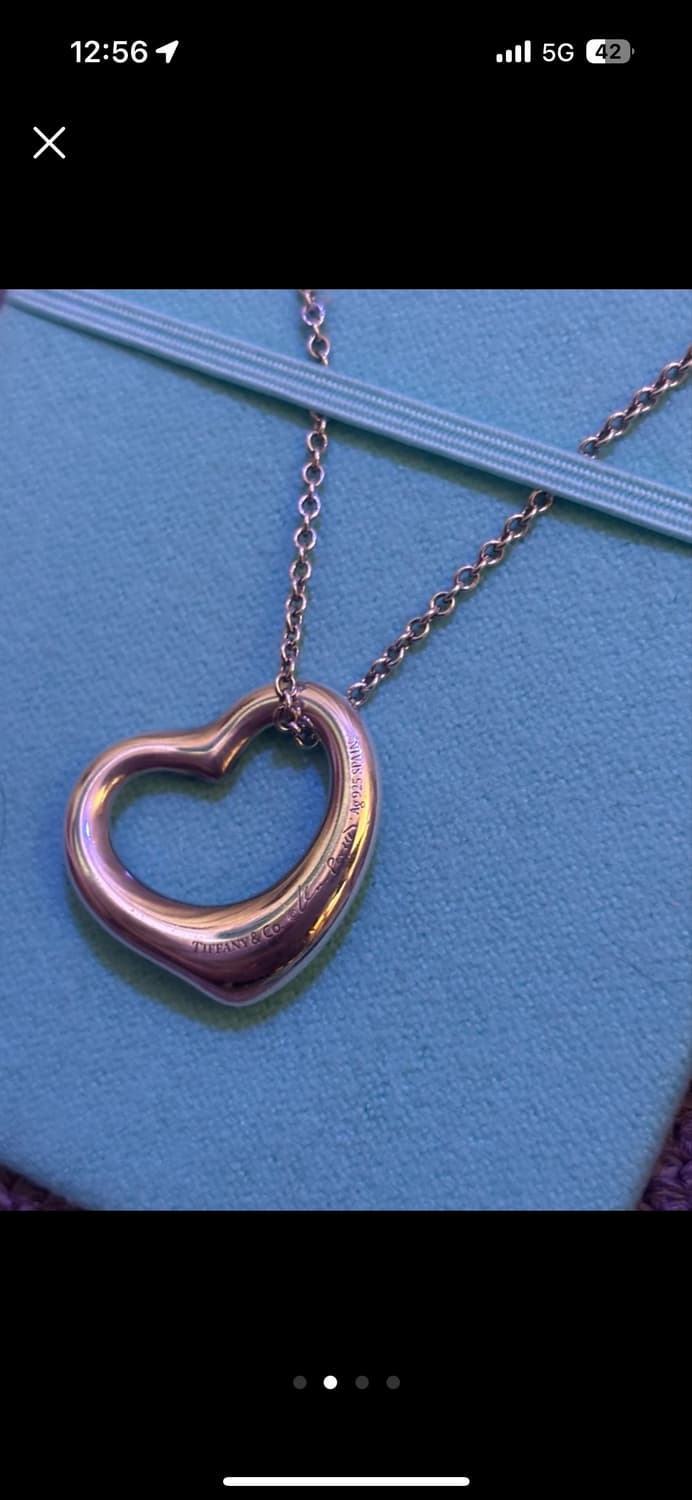 <Tiffany.co 정품> 실버 상태 A급 엘사퍼레티 22mm 네크리스 상품이미지1