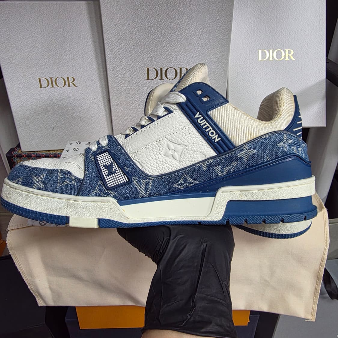 {클로젯}[8.5][풀구성]루이비통 LV트레이너 모노그램 데님 블루 상품이미지2