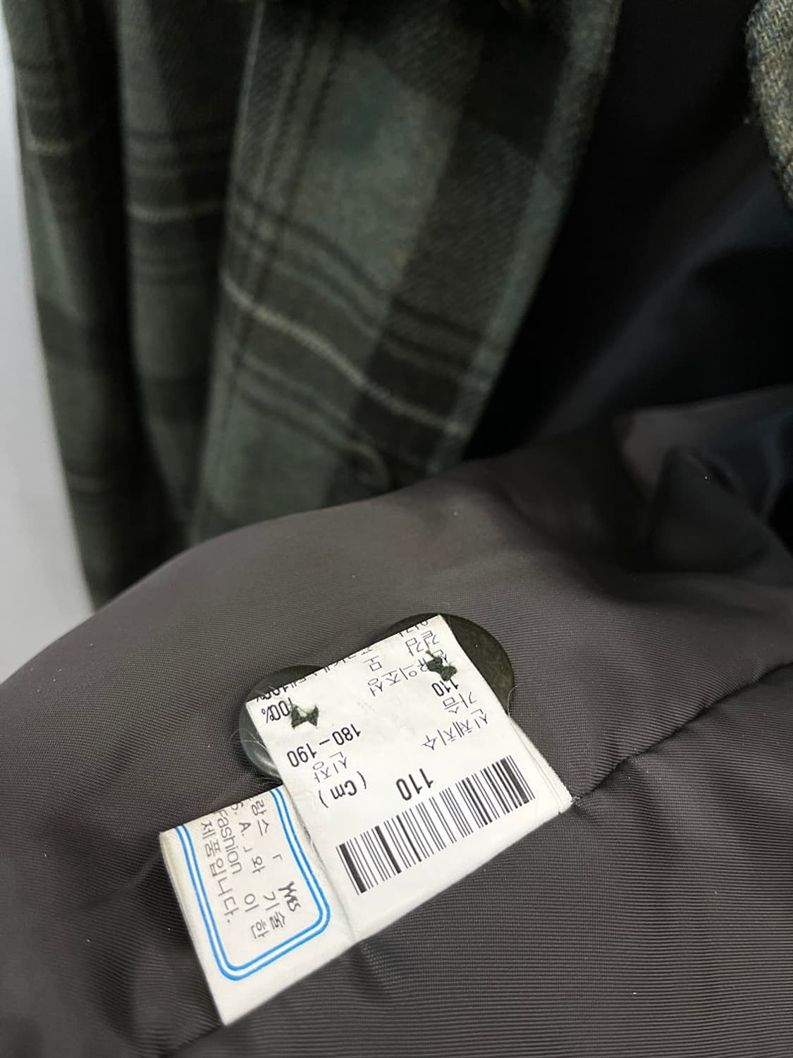 110) 입생로랑 시어링 체크 울코트  상품이미지9