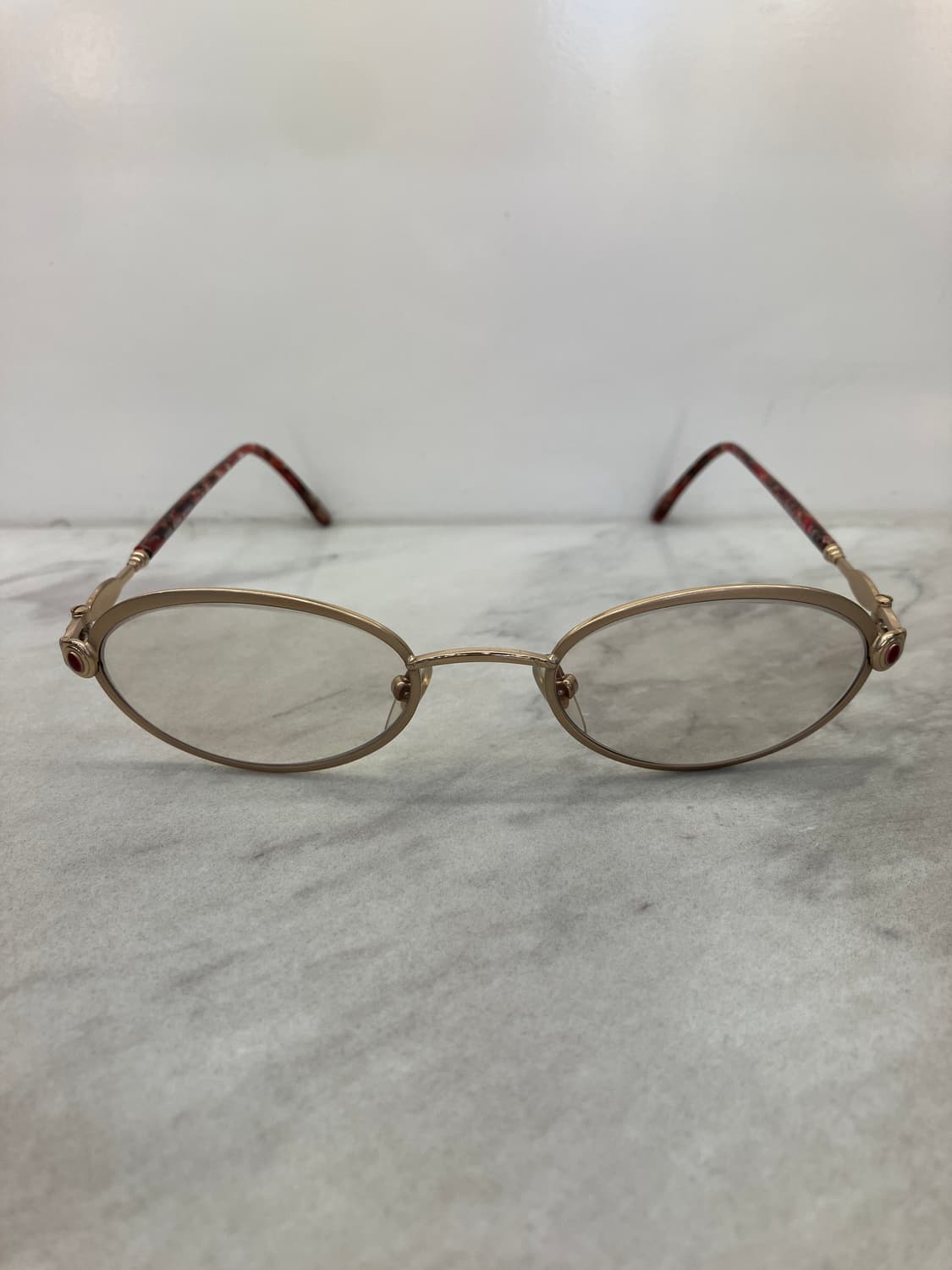 앤 마리 ANNE MARIE 엔틱 골드 오벌 볼드 라운드 메탈테 안경 상품이미지6