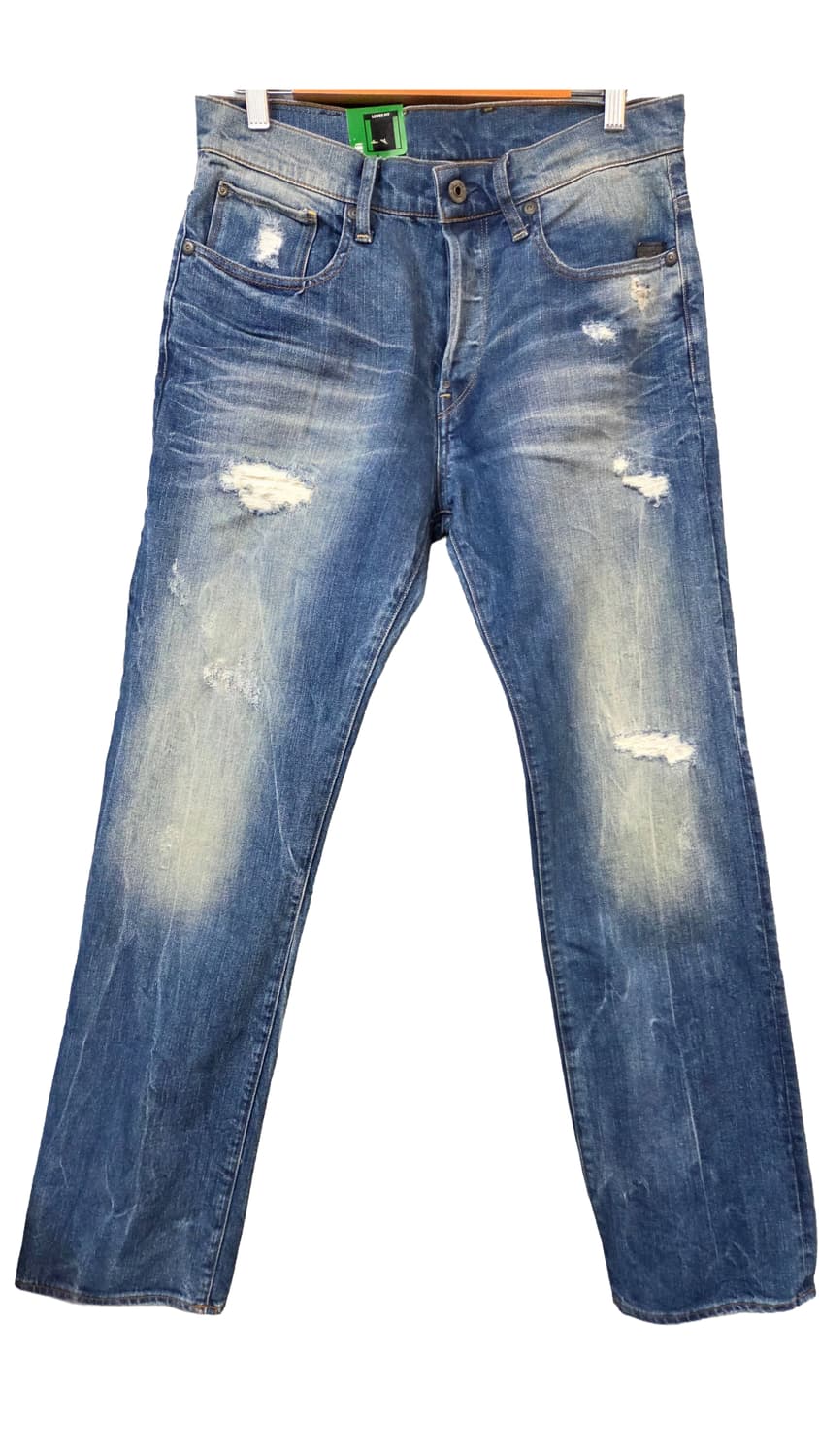 G-Star Raw 데미지 워싱 청바지(W31/L32) 상품이미지1