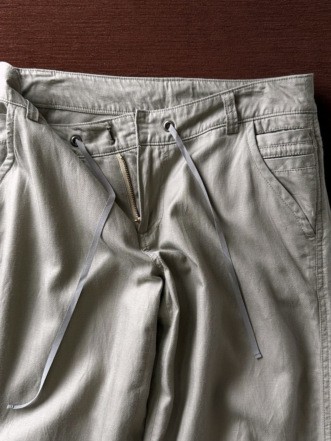 Cupro linen cotton blend straight pants 상품이미지7