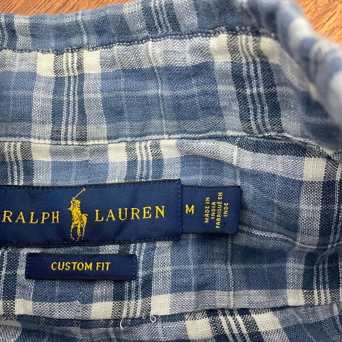 폴로 체크 린넨 셔츠 상품이미지3