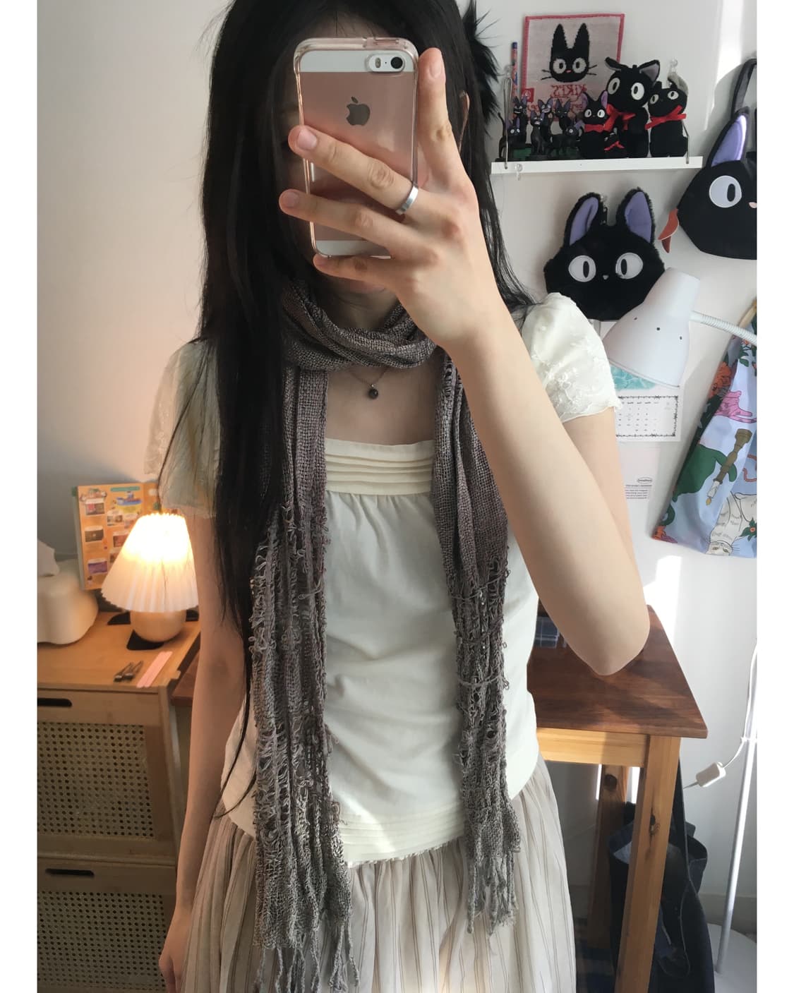 vintage pin-tuck sleeve top ivory 상품이미지2