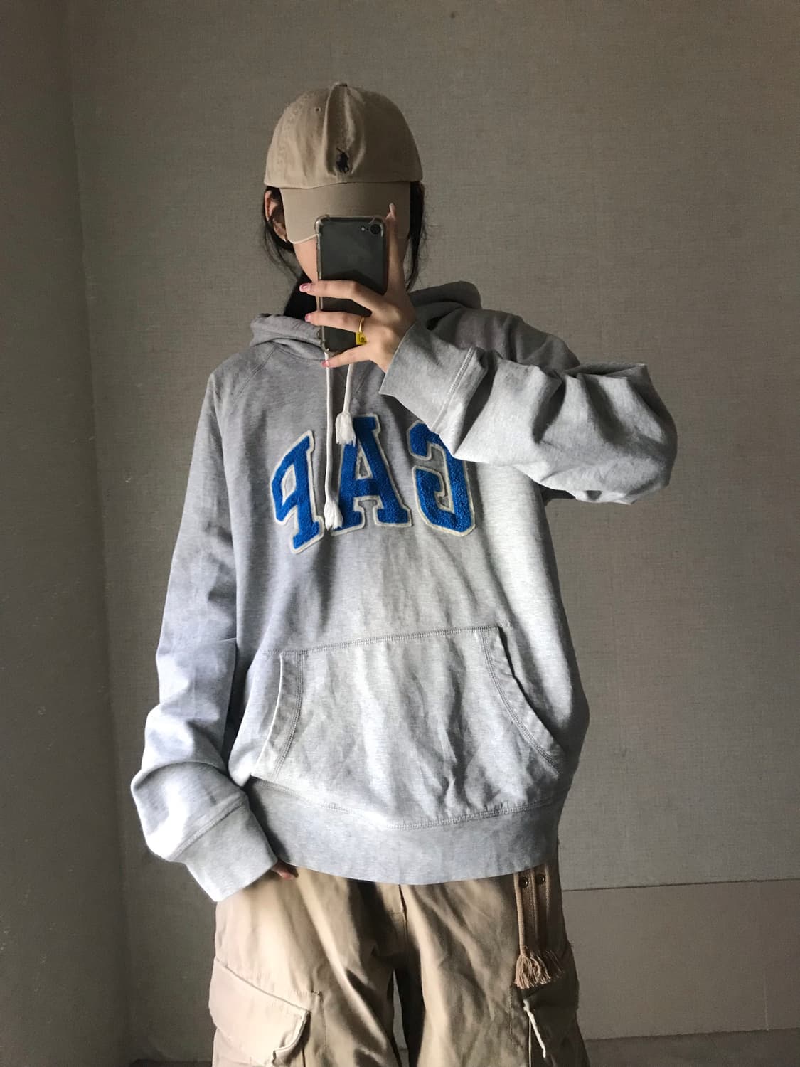 갭 그레이 후드티 상품이미지1