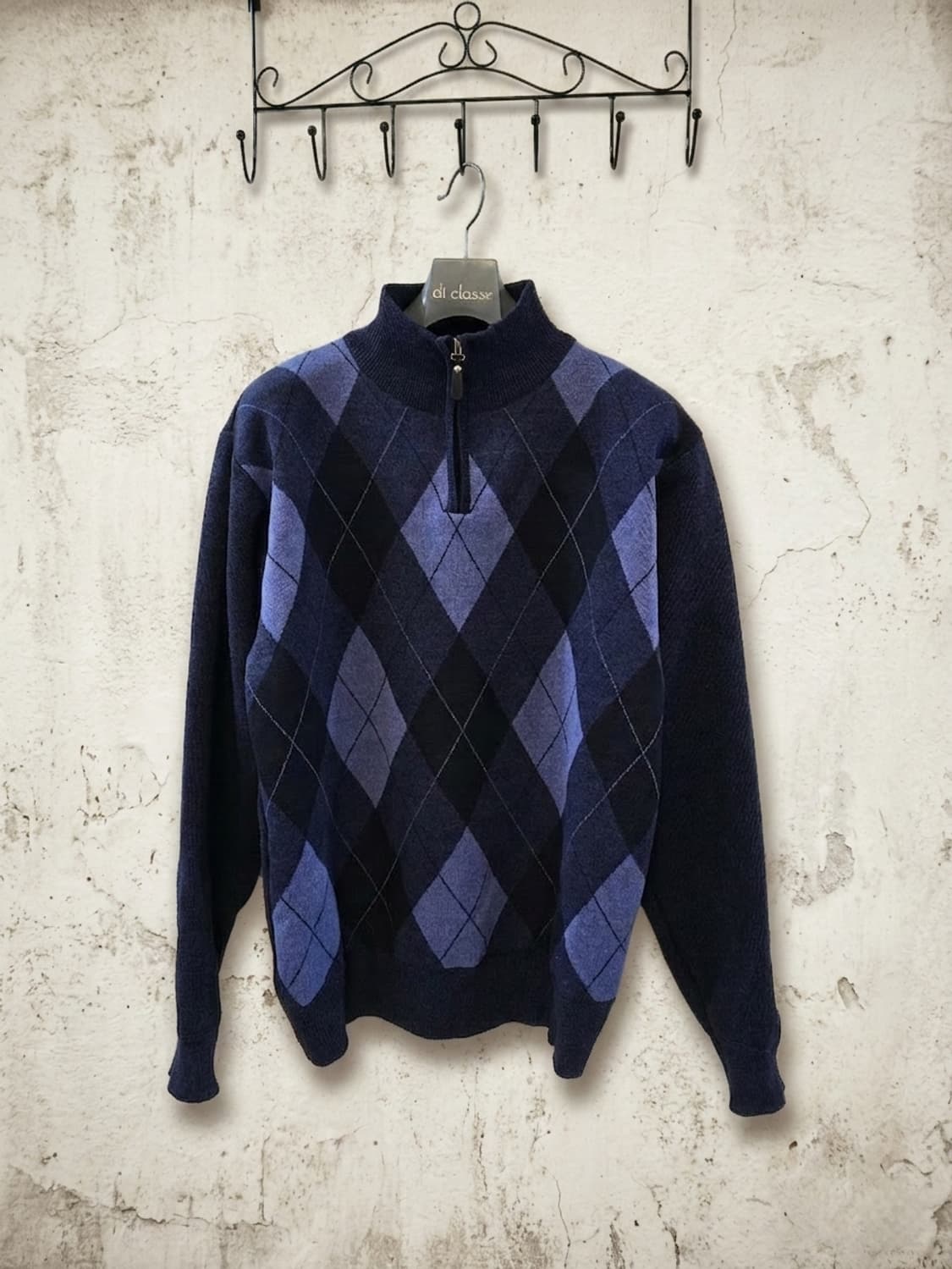 BFL 남성 아가일 반집업 니트 95 상품이미지1