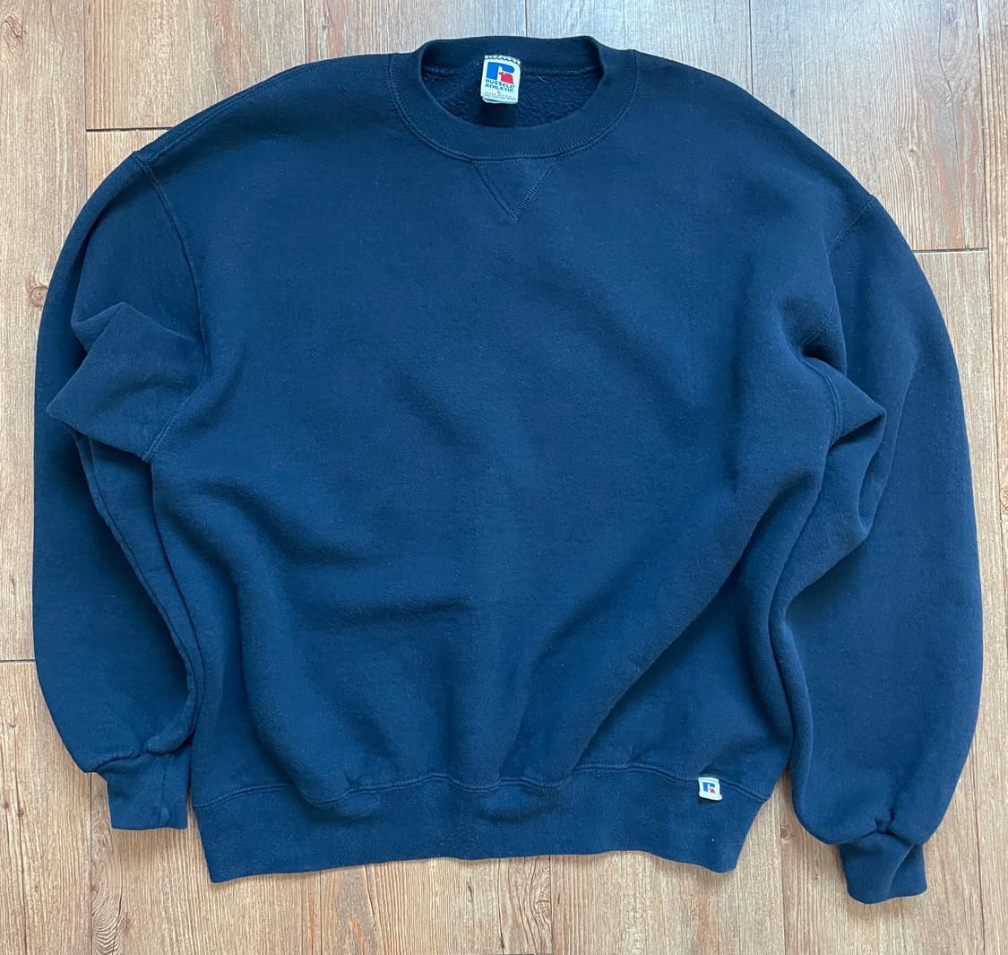 90s 러셀 애슬레틱 스웻셔츠 네이비 미제🇺🇸 상품이미지1