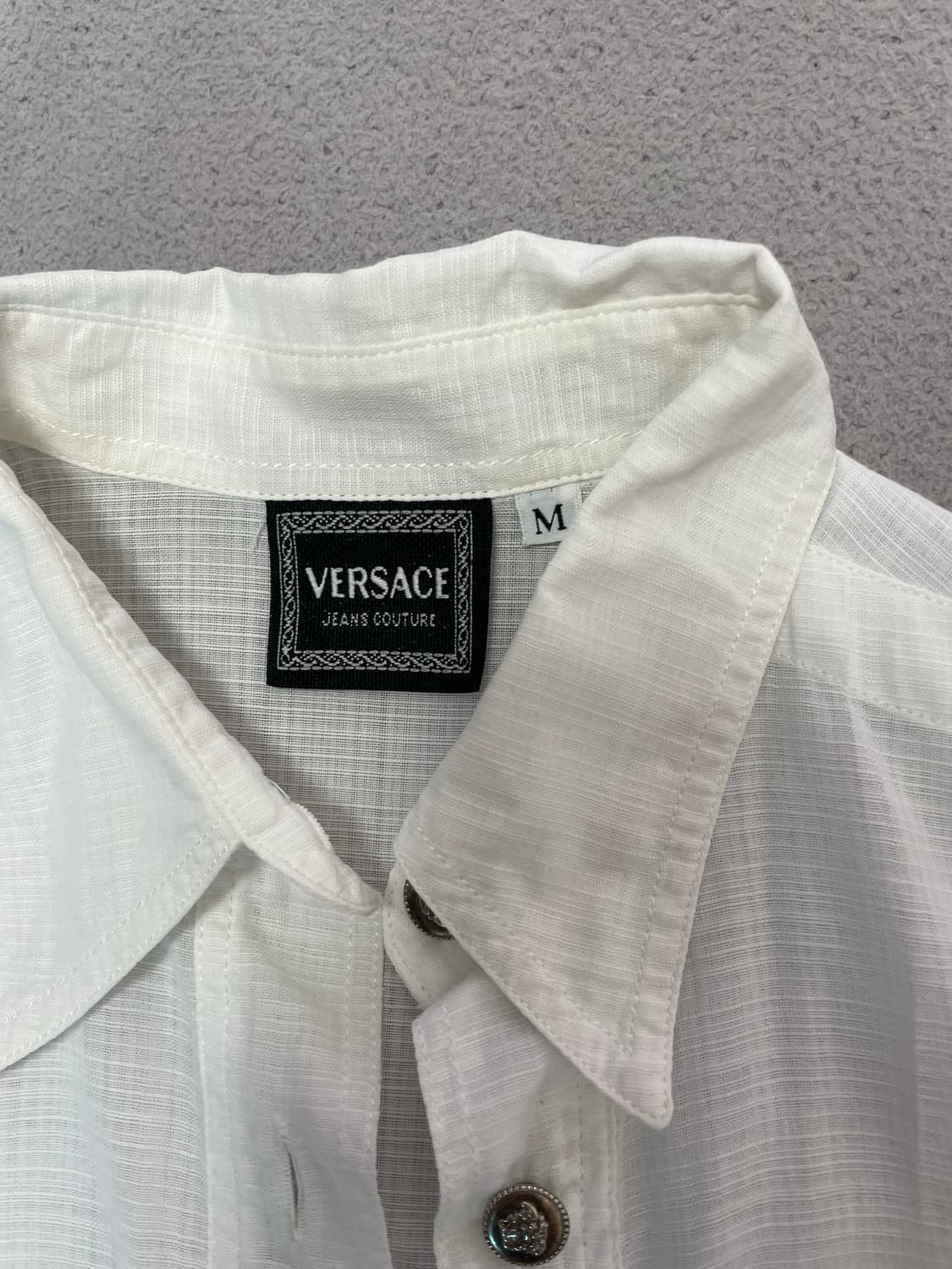 베르사체 화이트 시스루 셔츠 상품이미지3