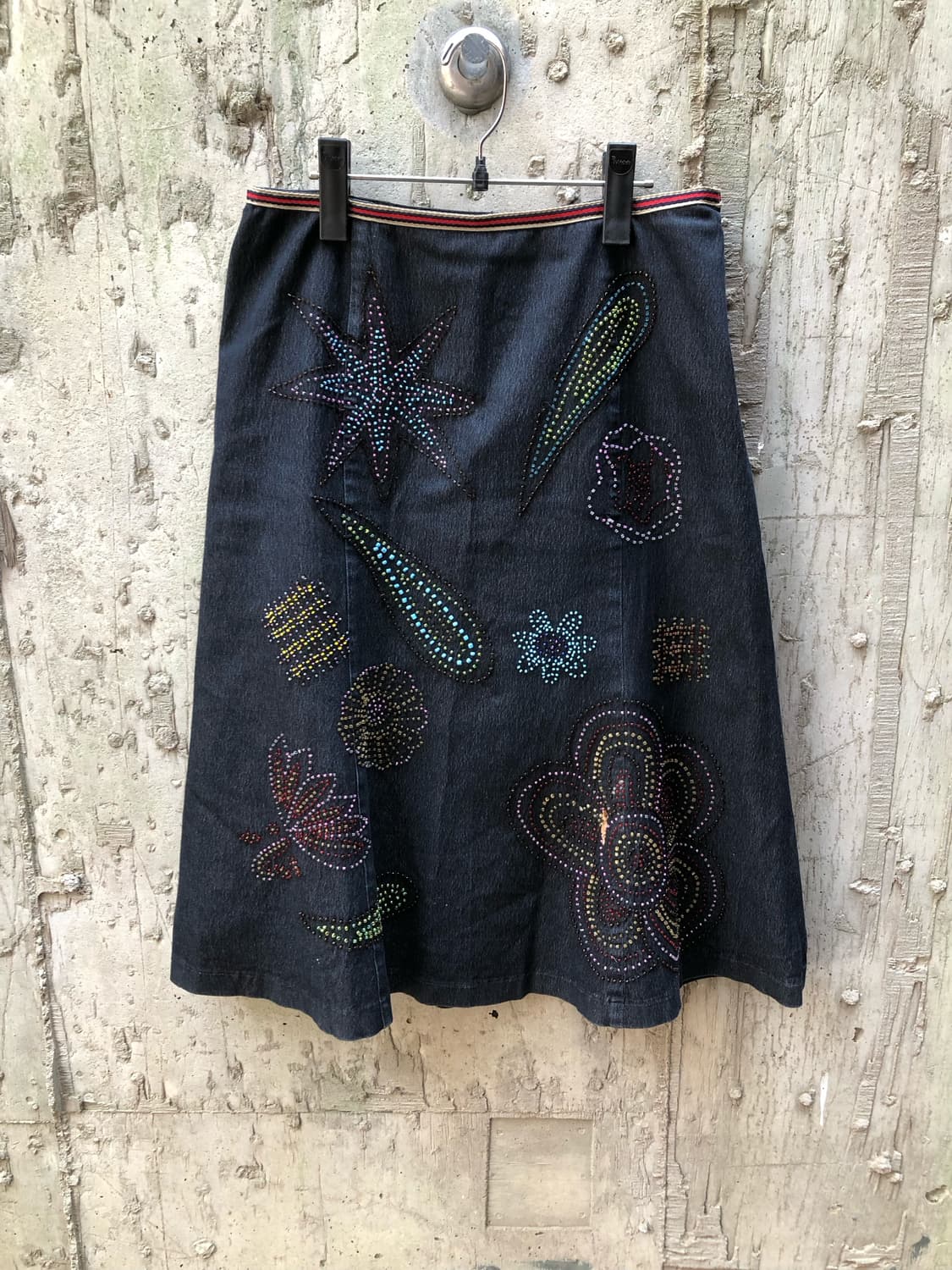 beads denim skirt 상품이미지1