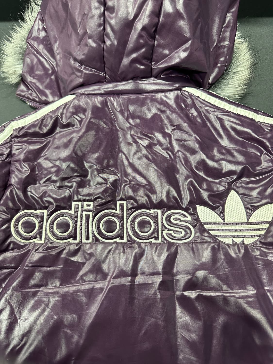 아디다스 퍼플 퀄팅 패딩 자켓 상품이미지5