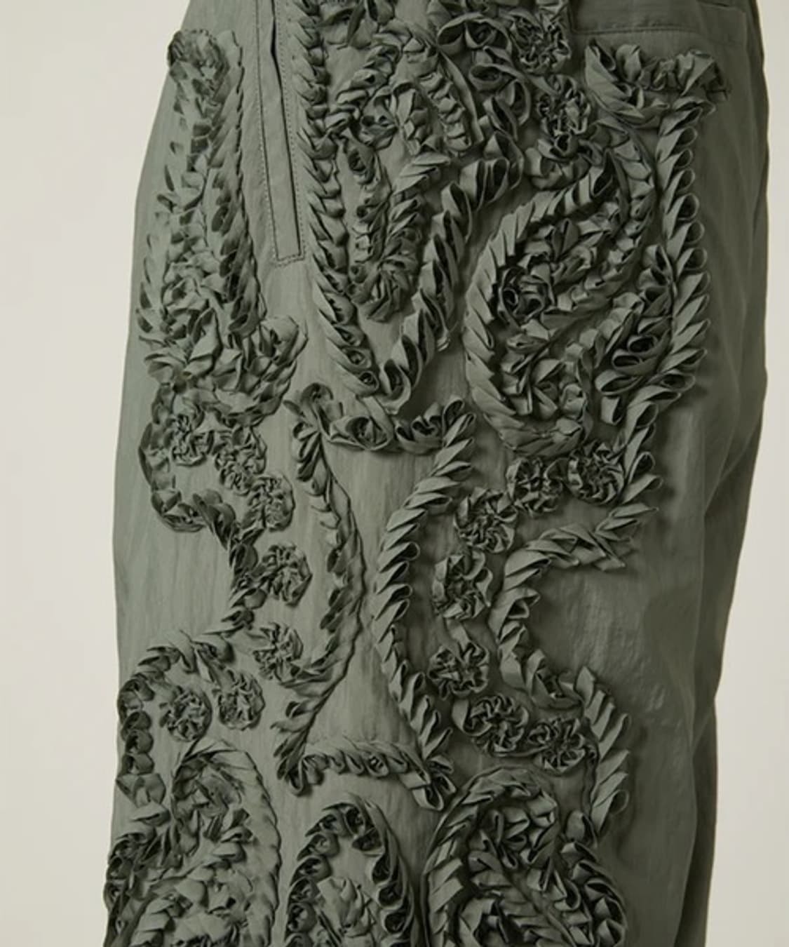 새상품 탁 TAAKK 테이핑 디테일 앰브로이드 팬츠 그레이 2사이즈 상품이미지2