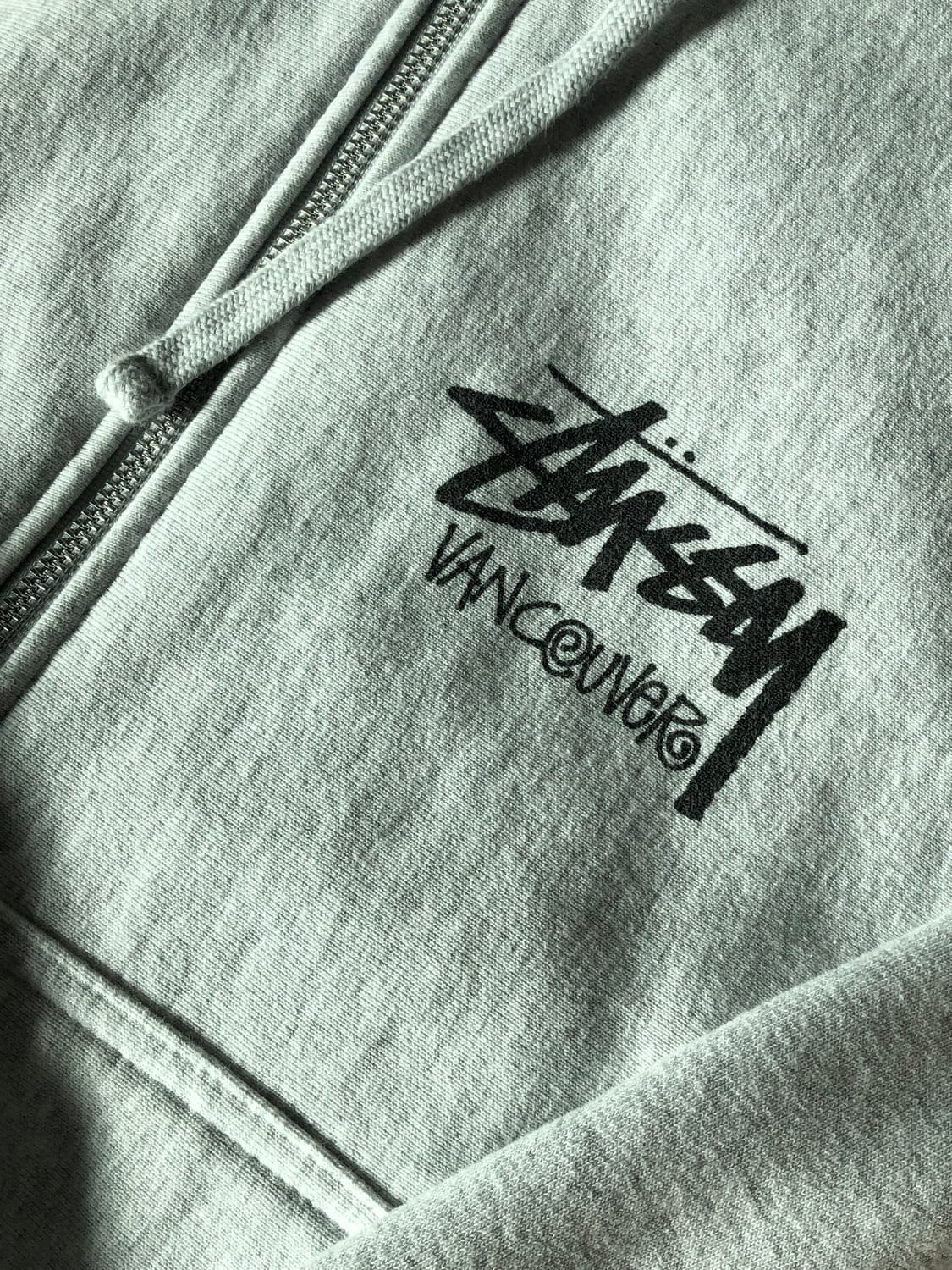 스투시 스탁 벤쿠버 집 후드 애쉬 헤더 M 상품이미지4