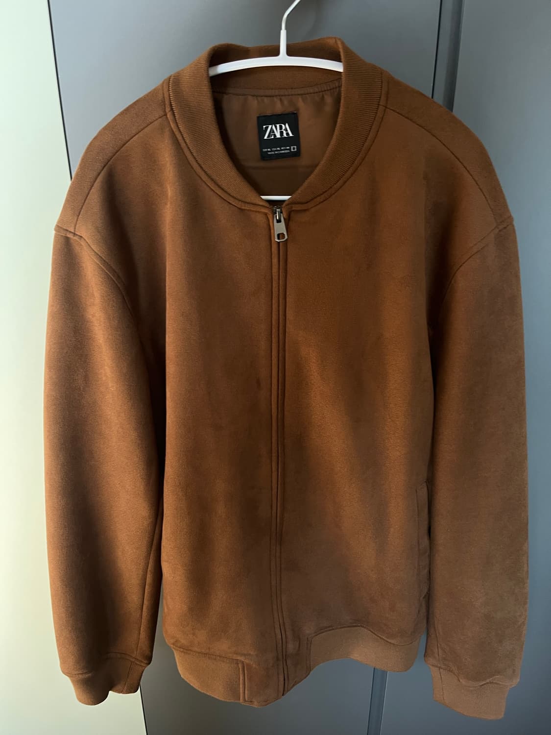 자라 Faux Suede Bomber Jacket 상품이미지1