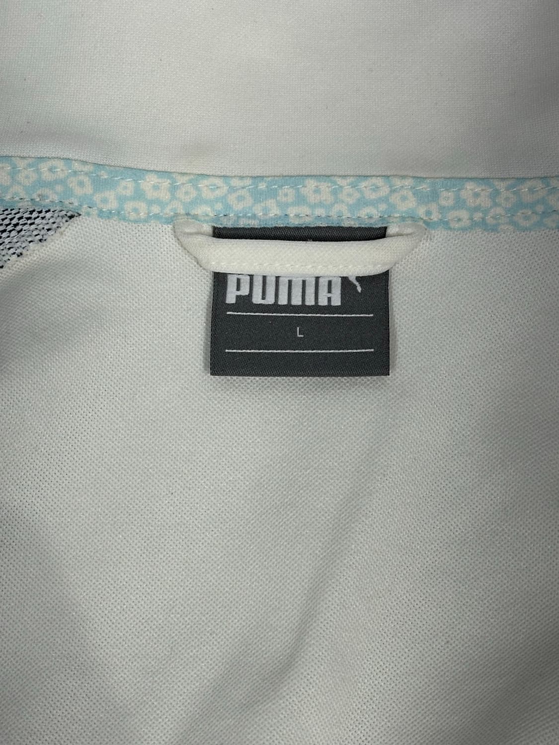 푸마 아이보리 블랙 사이드 라인 트랙탑 져지 L 상품이미지7