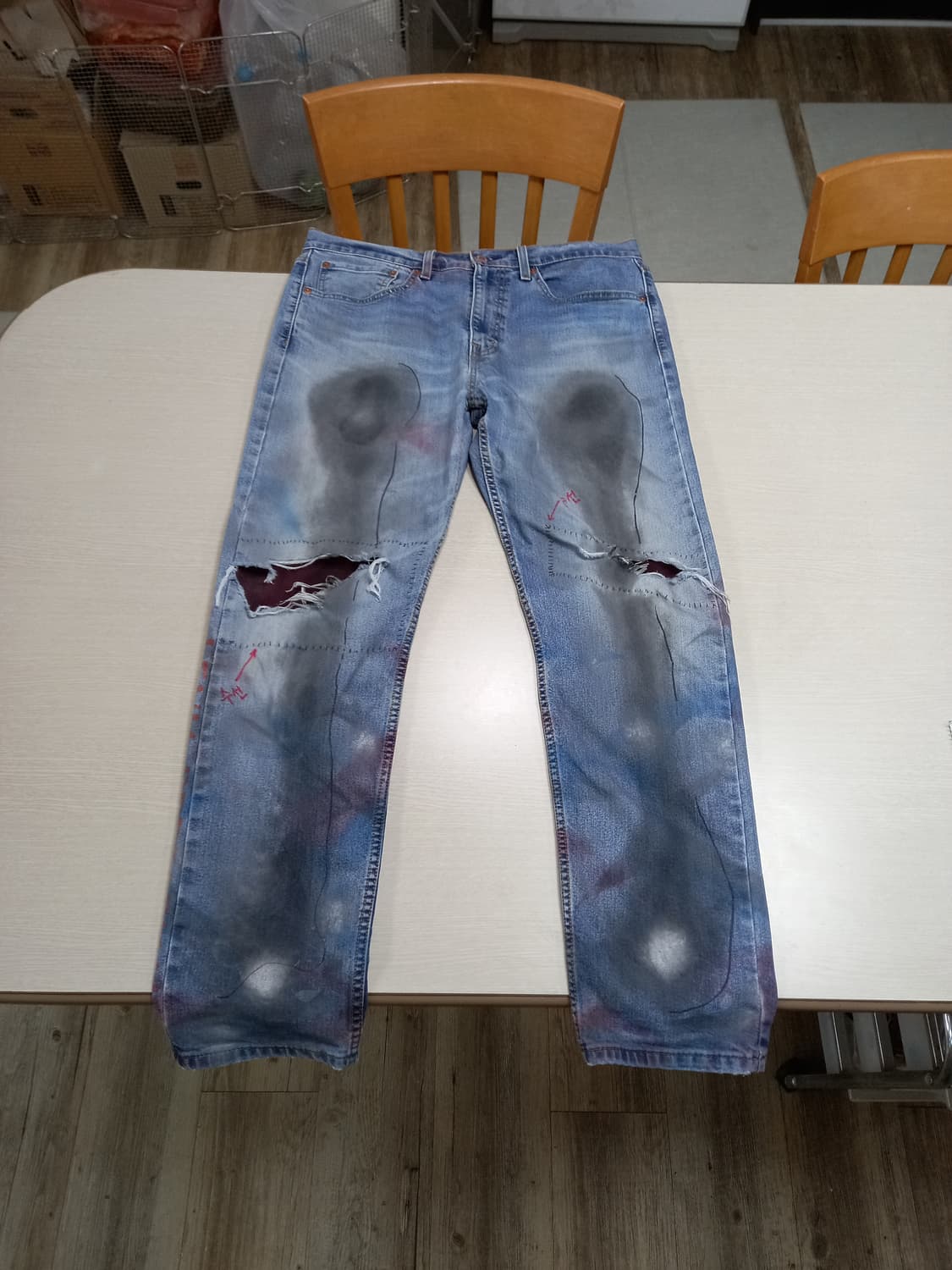 35 리바이스502 워싱 스판 슬림일자진 커스텀 35-260 상품이미지1