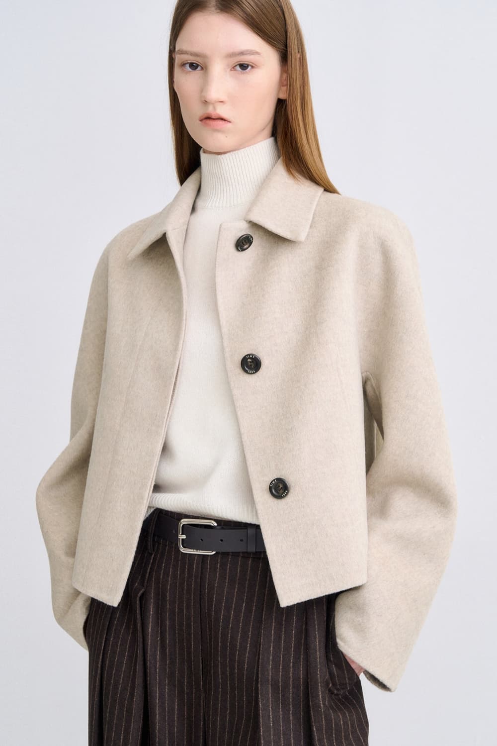 [구매] 25 타임 캐시미어 블렌드 핸드메이드 크롭 자켓 82사이즈 상품이미지1