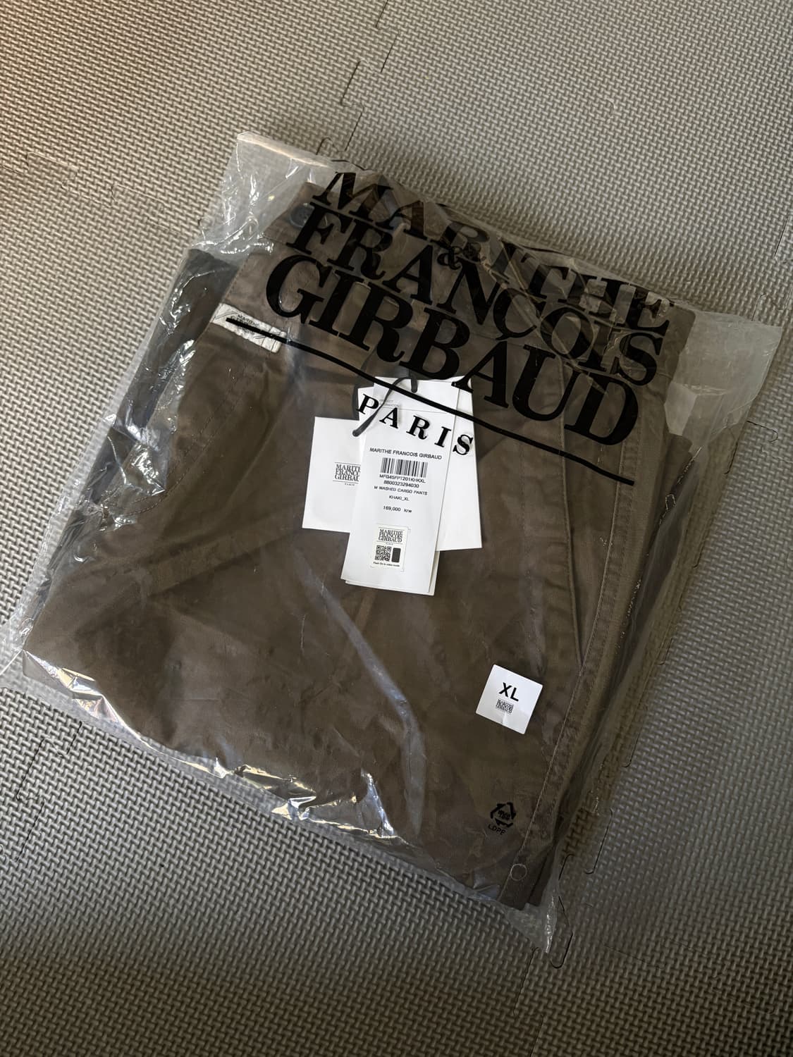 마리떼 워시드 카고팬츠 카키 XL (새상품) 상품이미지10