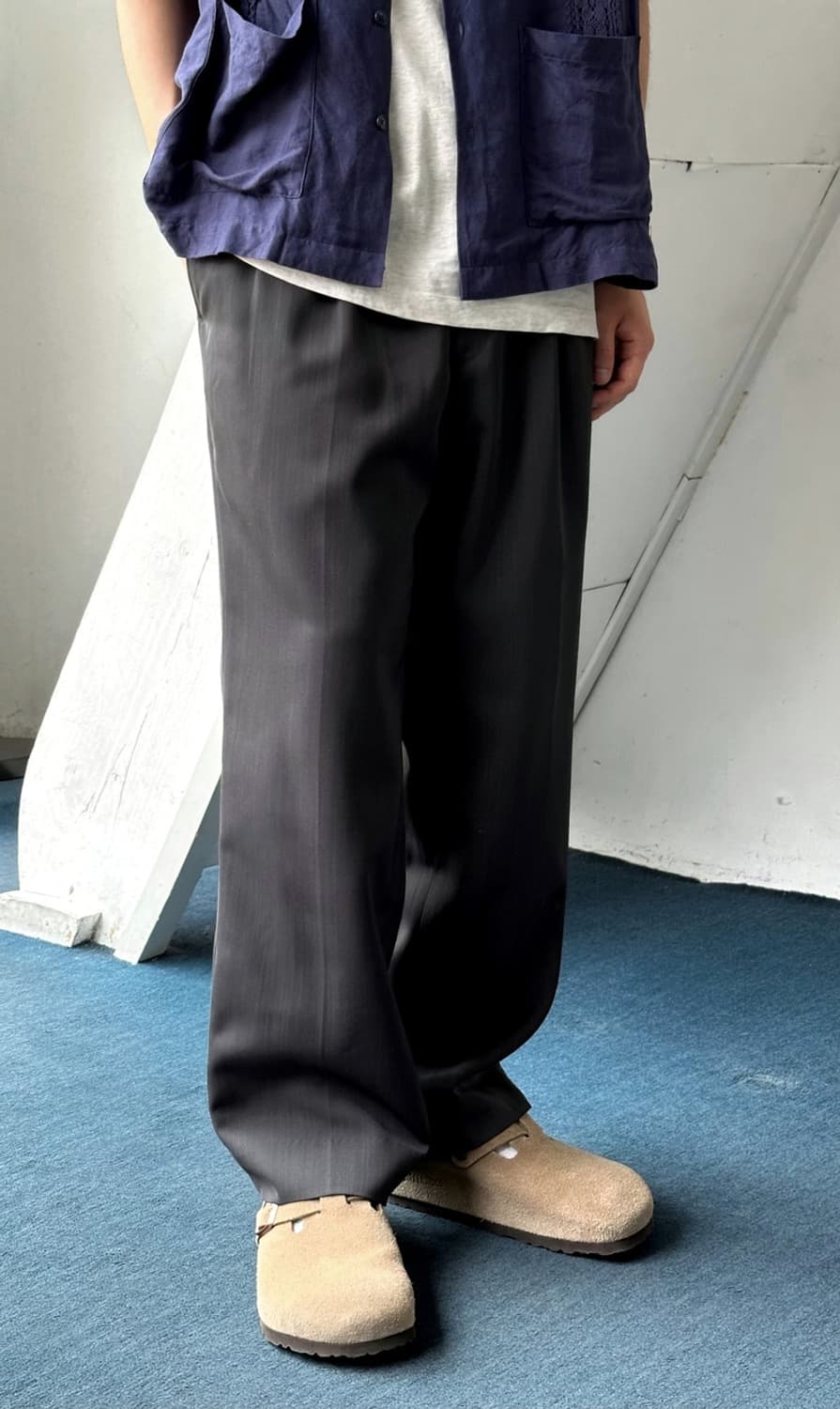 Tropical poly patterned 2 pleats trouser 상품이미지8