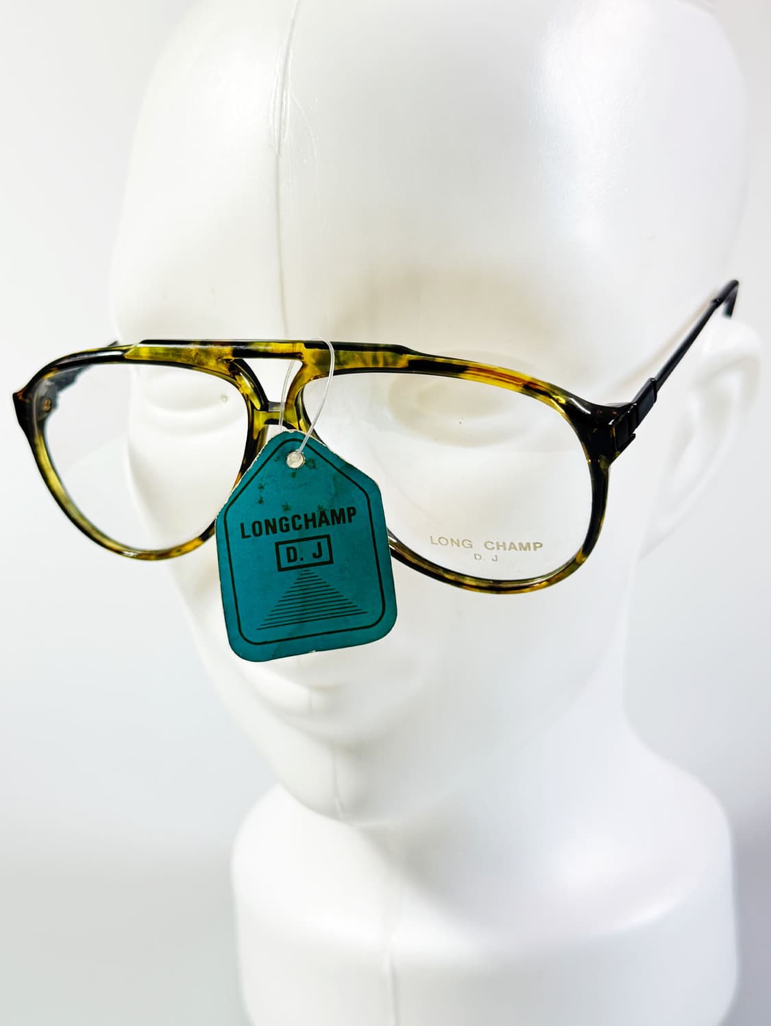 90s LONG CHAMP 마블 스퀘어 보잉 프레임 빈티지 안경 상품이미지9