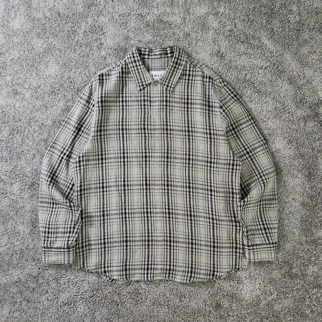 [무료배송] SOLID HOMME 체크 긴팔 셔츠 상품이미지1