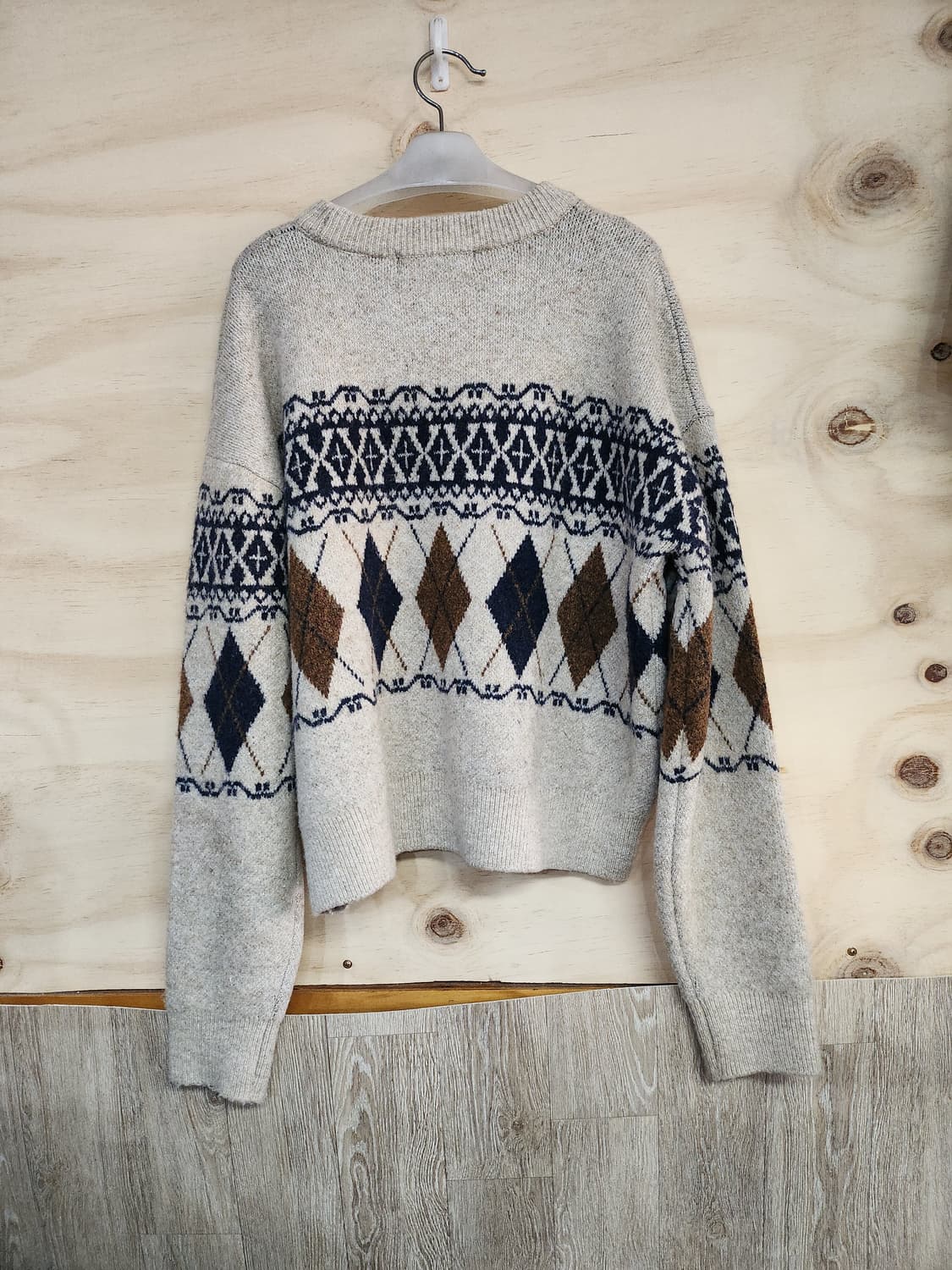 177) 66걸스 아가일 패턴 니트 스웨터 상품이미지2