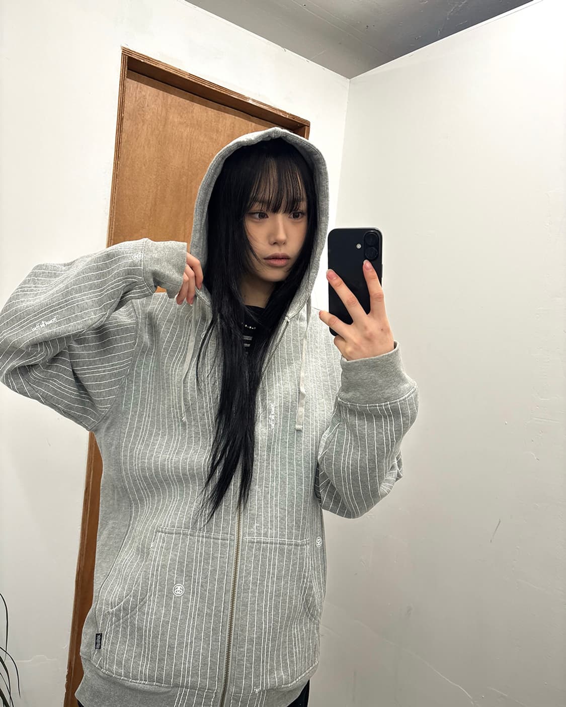 STUSSY Stripe Zip Hoodie 상품이미지2